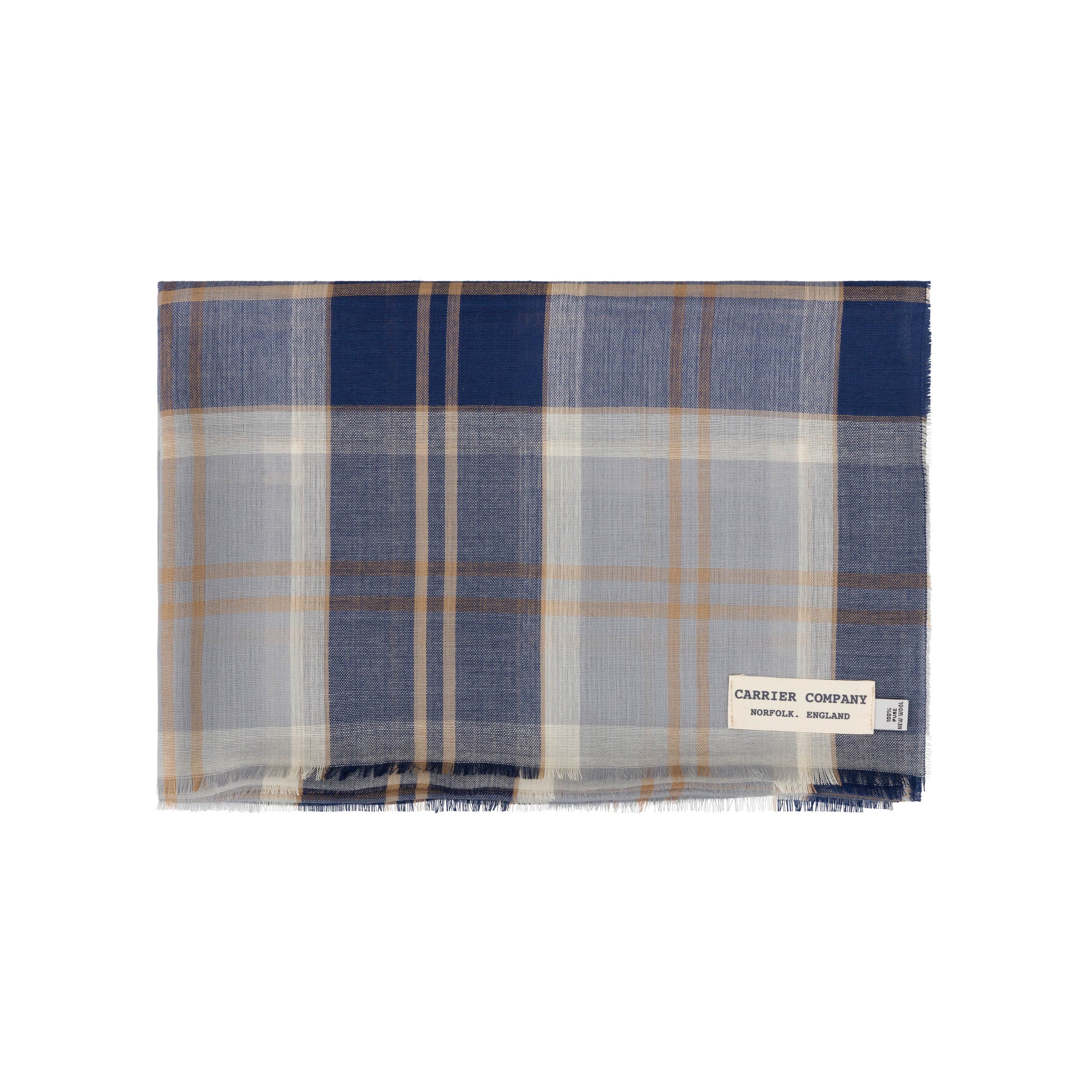 Carrier Company Extra Fine Merino Scarf in Bannockbane Grey Tartan