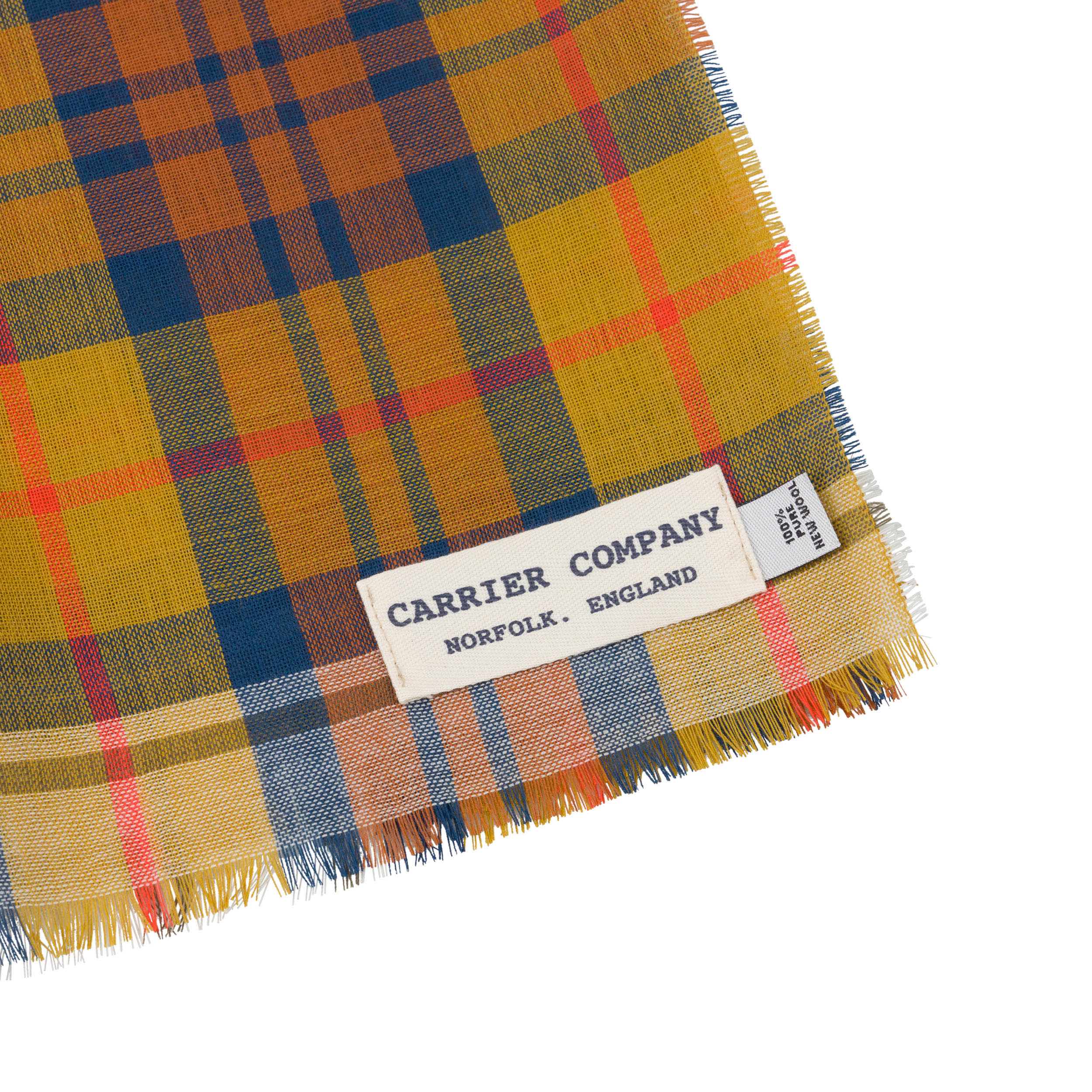 Carrier Company Extra Fine Merino Scarf in Gordon Dress Ochre