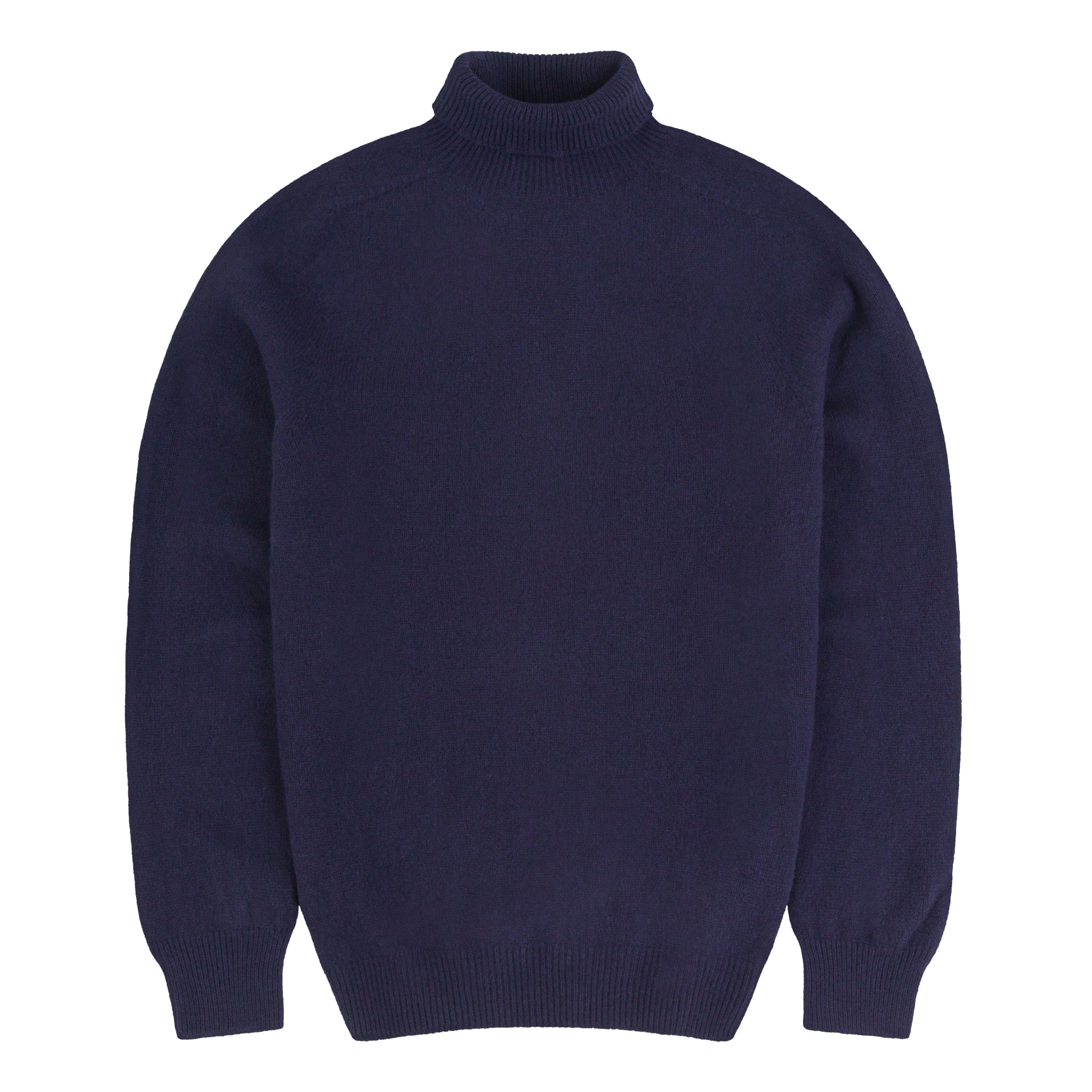 Carrier Company Cashmere and Merino Supersoft Roll Neck Jumper in Navy
