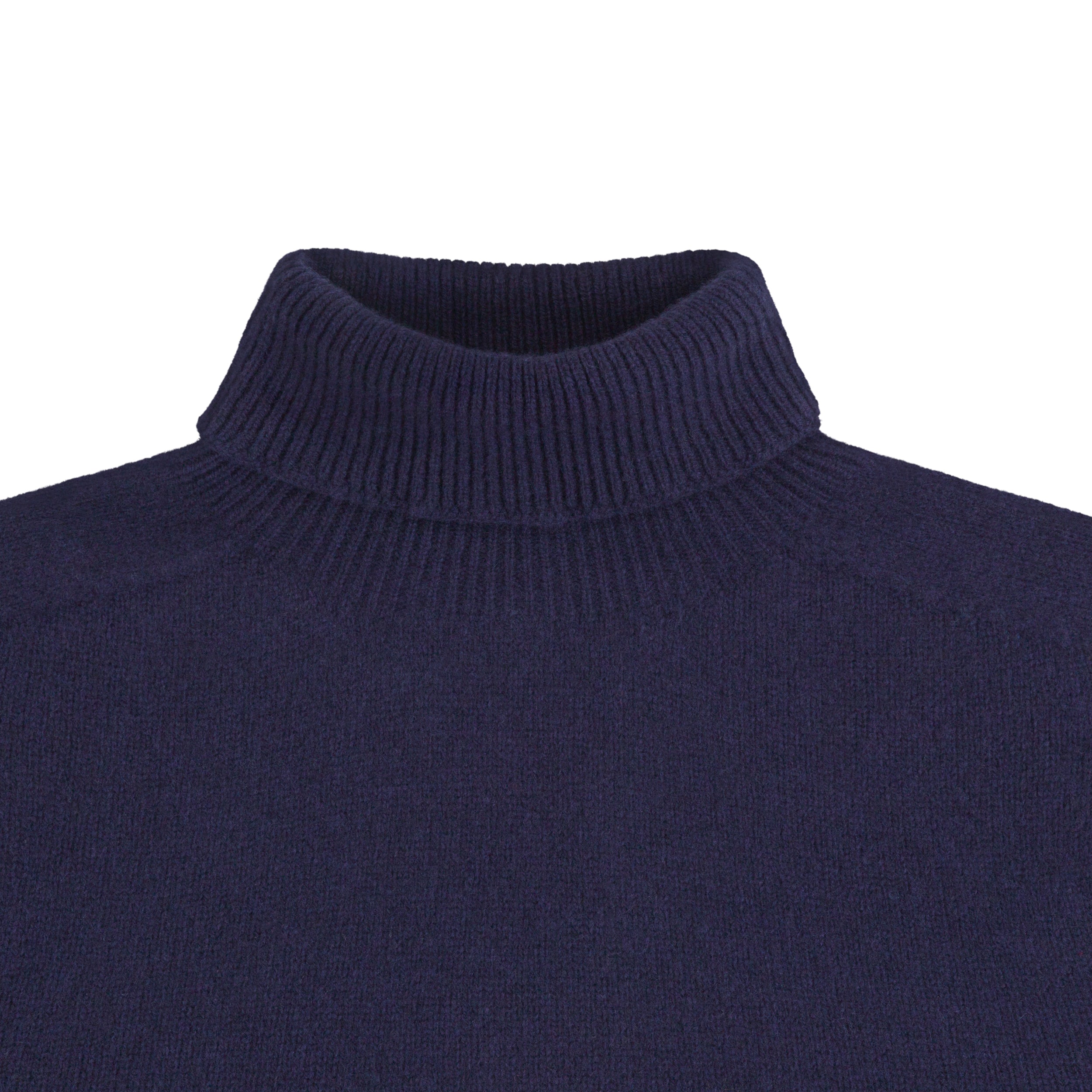 Carrier Company Hand Cashmere and Merino Supersoft Roll Neck Jumper in Navy