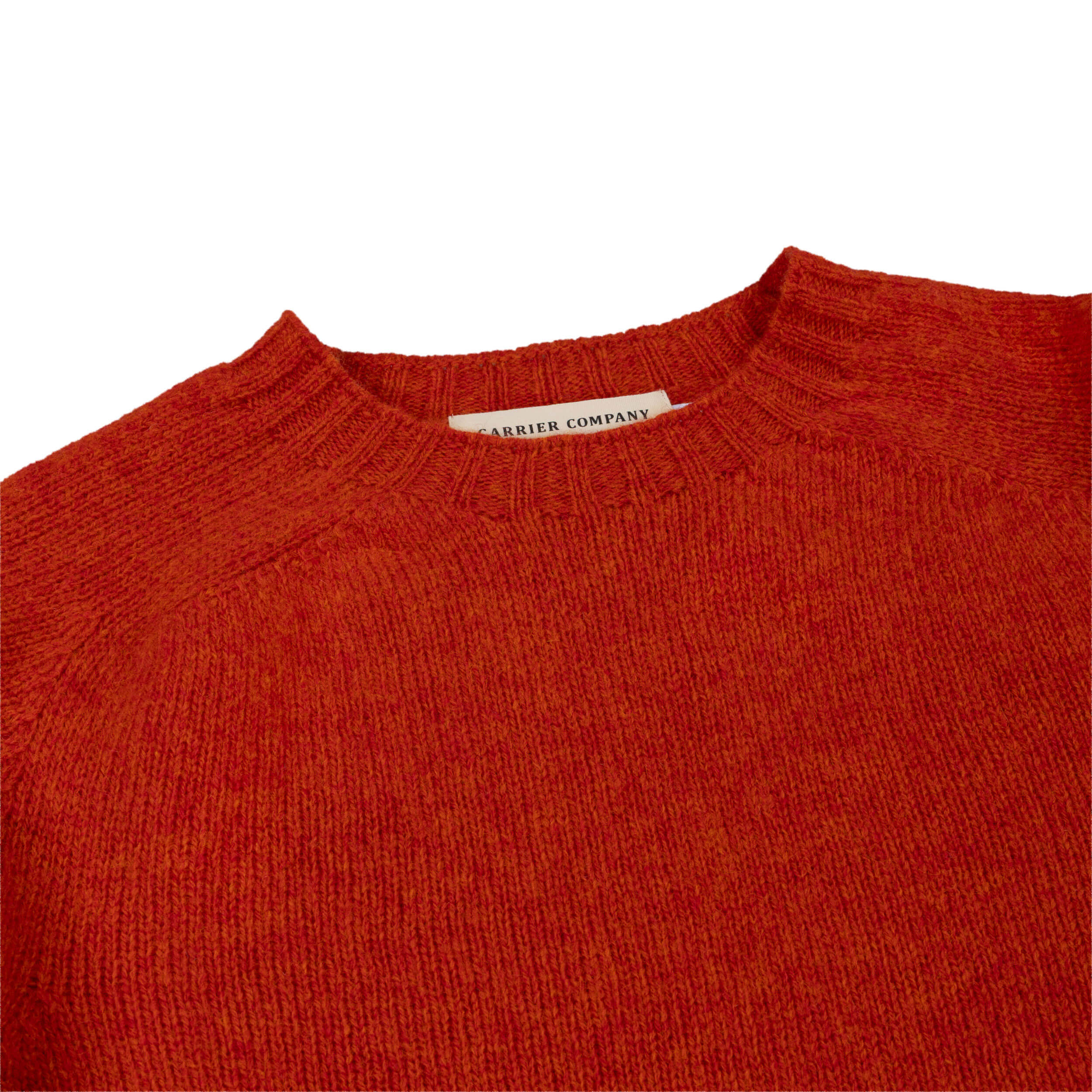 Carrier Company Shetland Lambswool Jumper In Tang