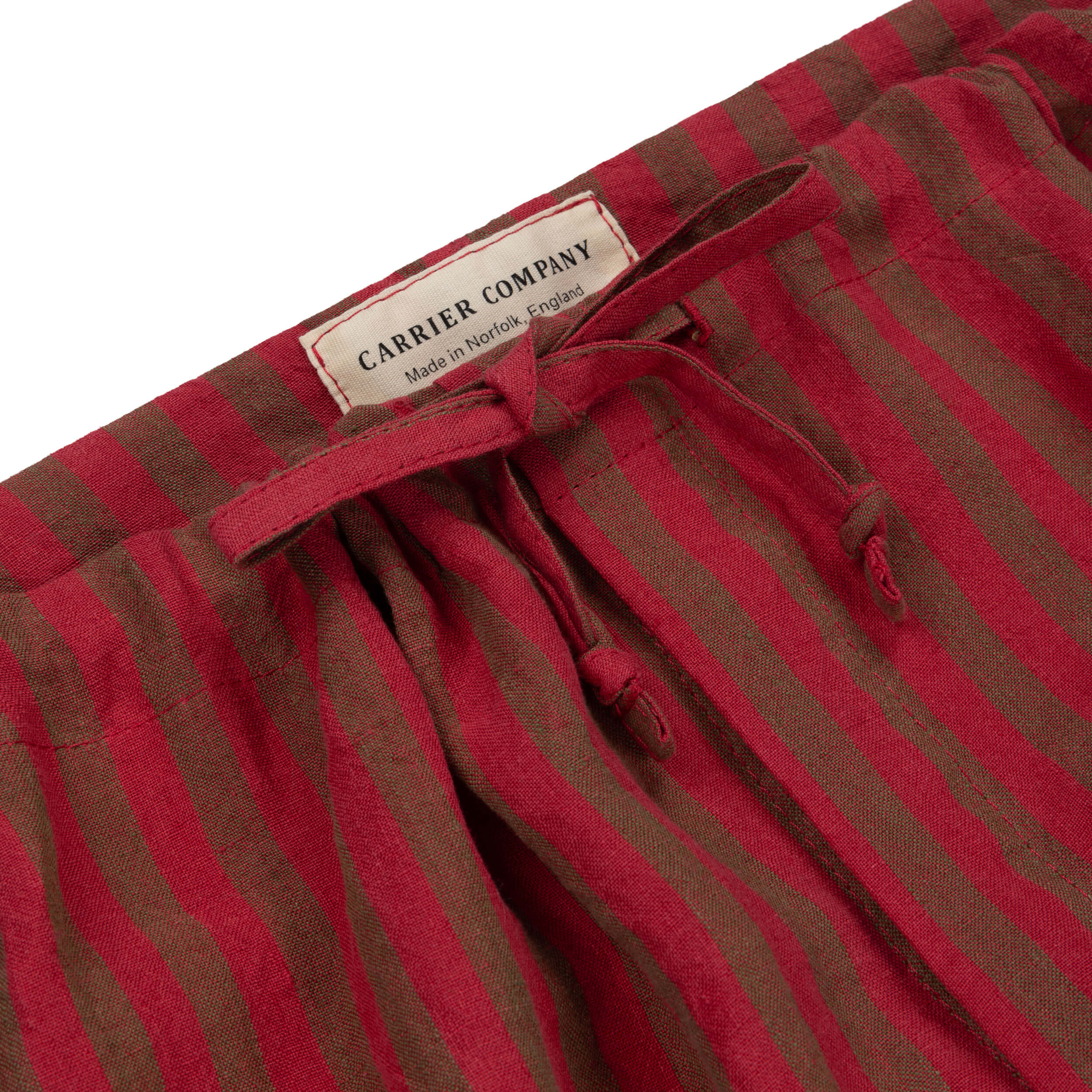 Carrier Company Cherry Striped Irish Linen Pyjamas