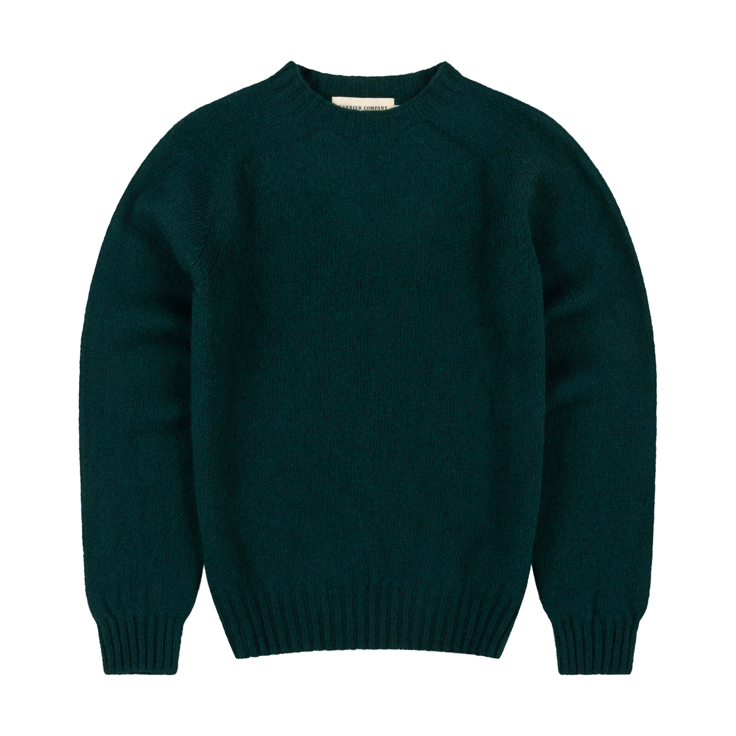 Carrier Company Shetland Lambswool Jumper In Ivy