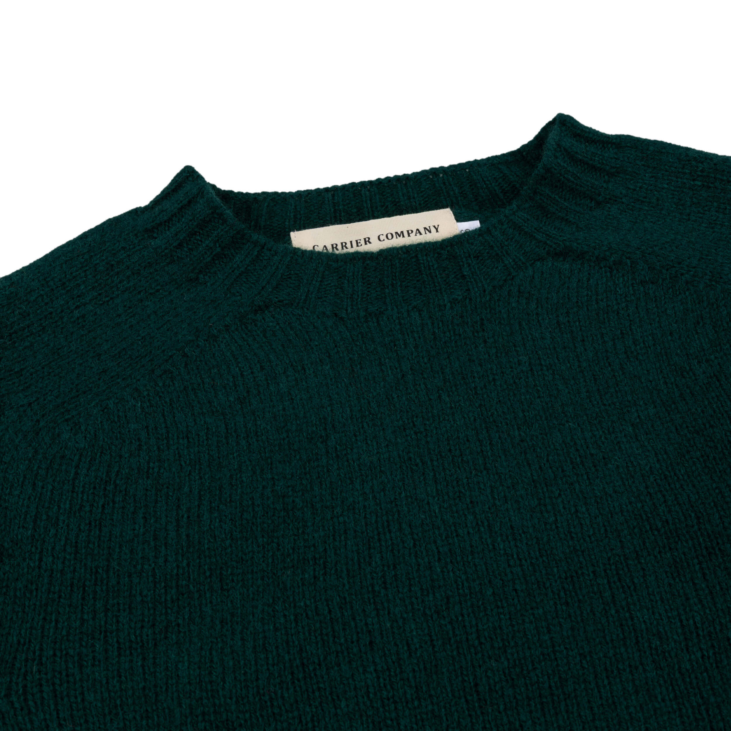 Carrier Company Shetland Lambswool Jumper In Ivy