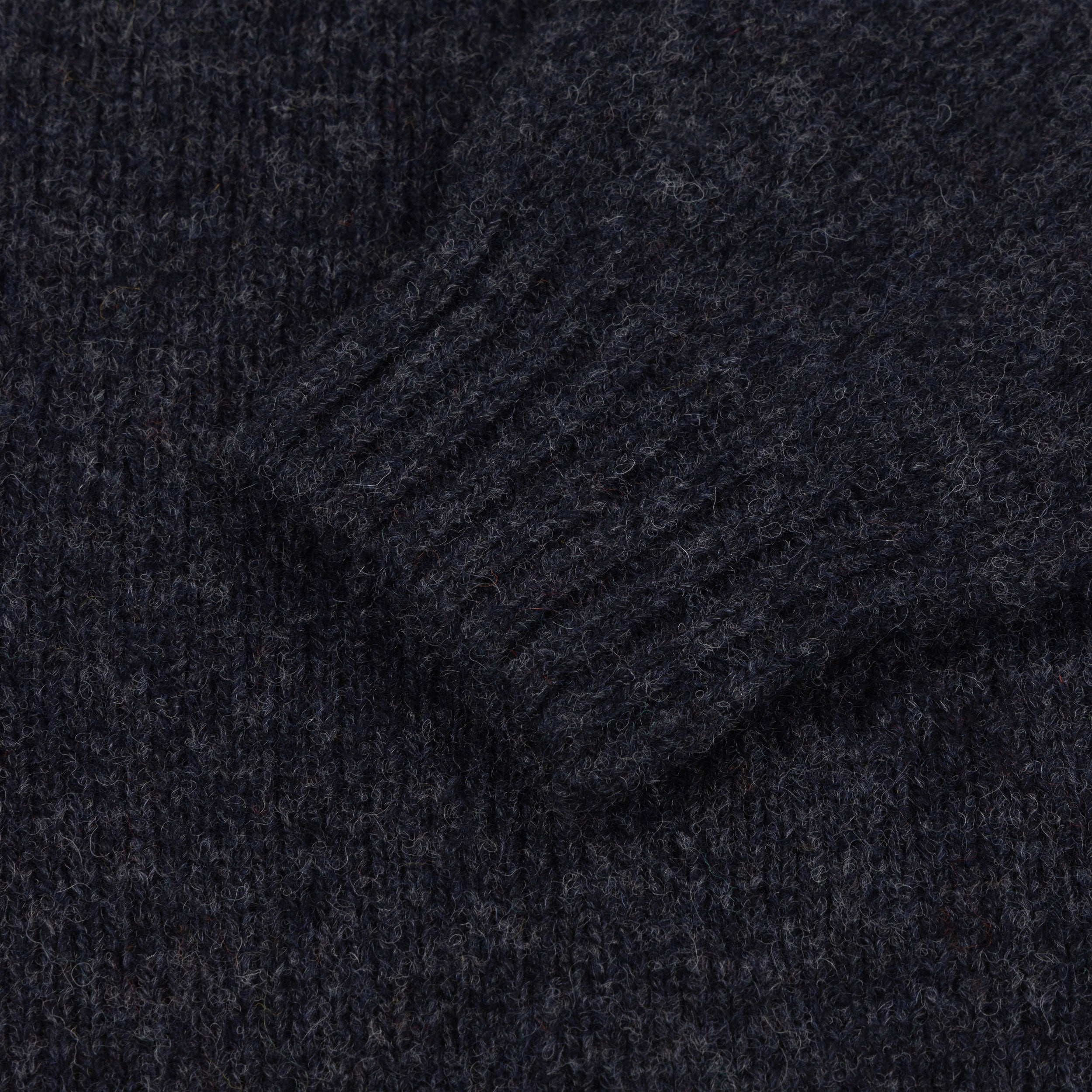 Carrier Company Shetland Wool Jumper In Coal Lambswool