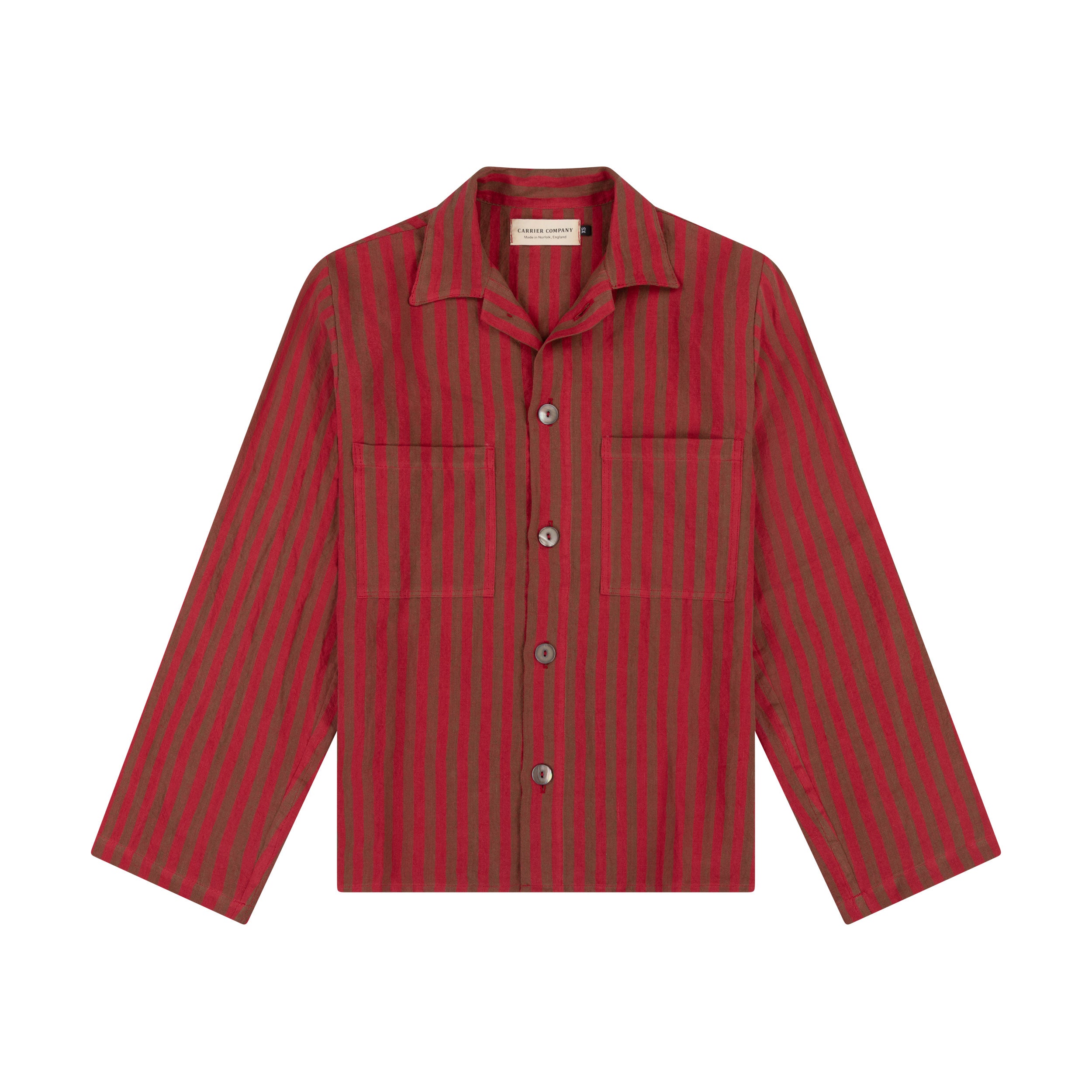 Cherry Striped Irish Linen Pyjamas