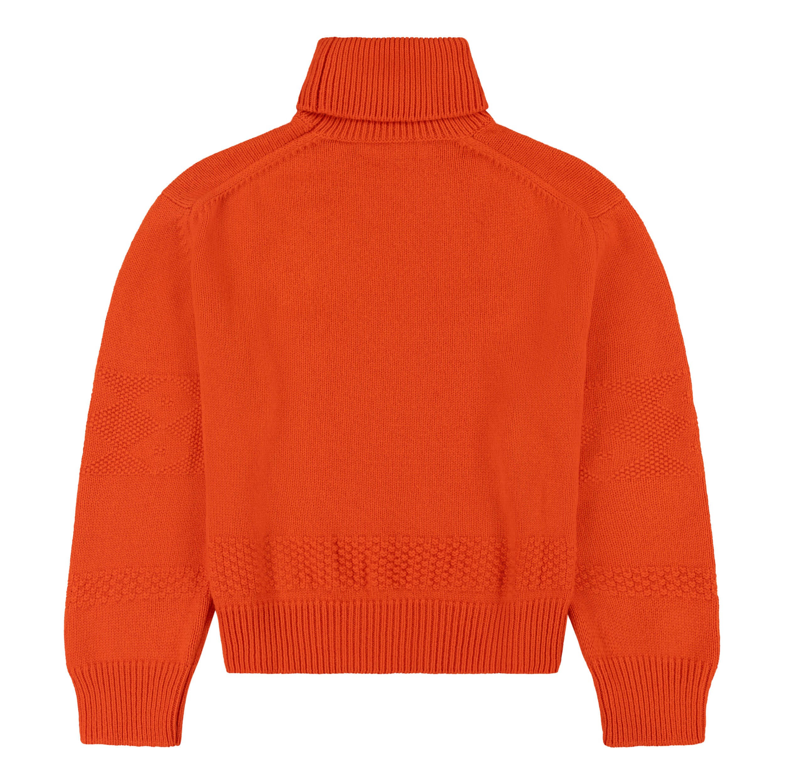 Carrier Company Textured Polo Neck In Satsuma