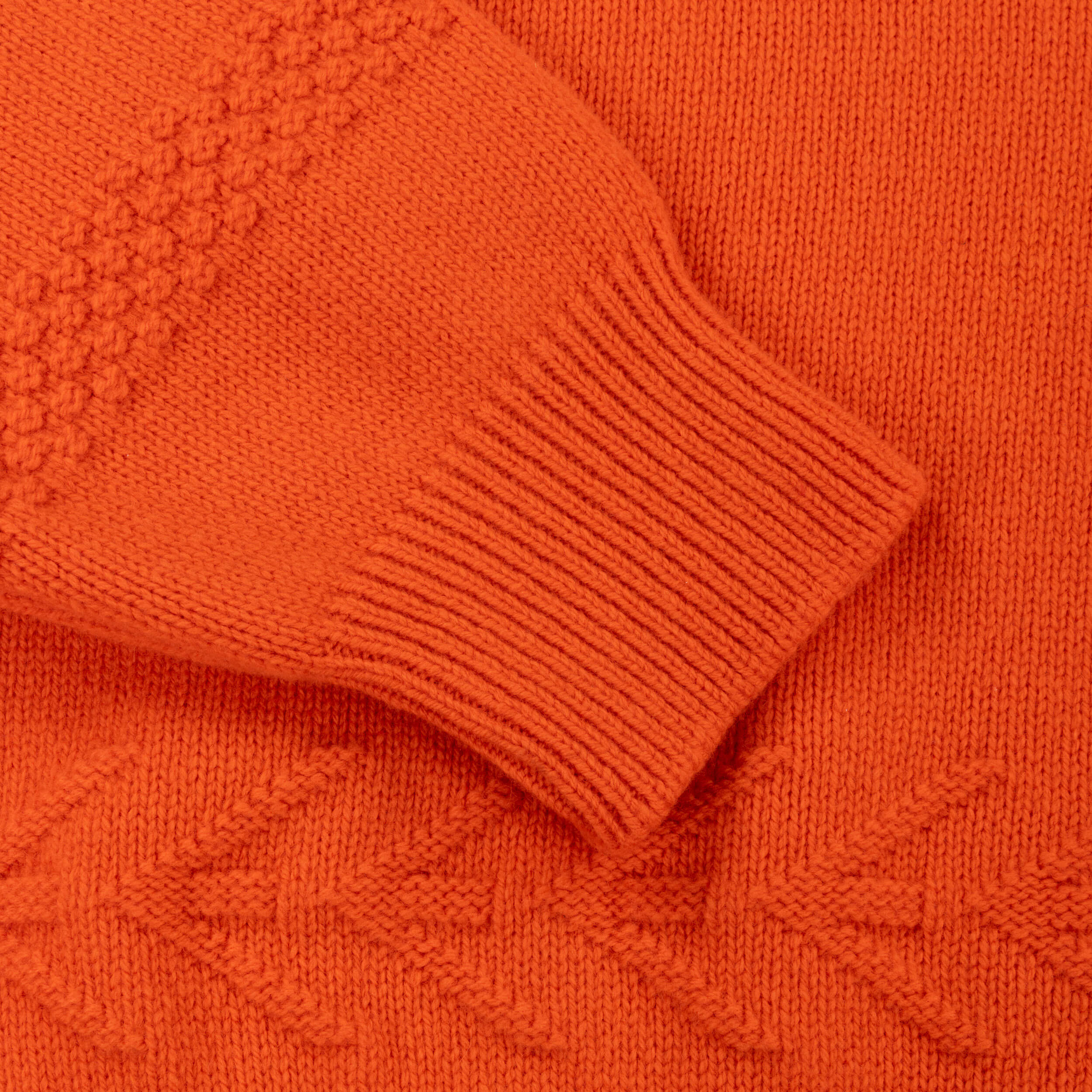 Carrier Company Textured Polo Neck In Satsuma