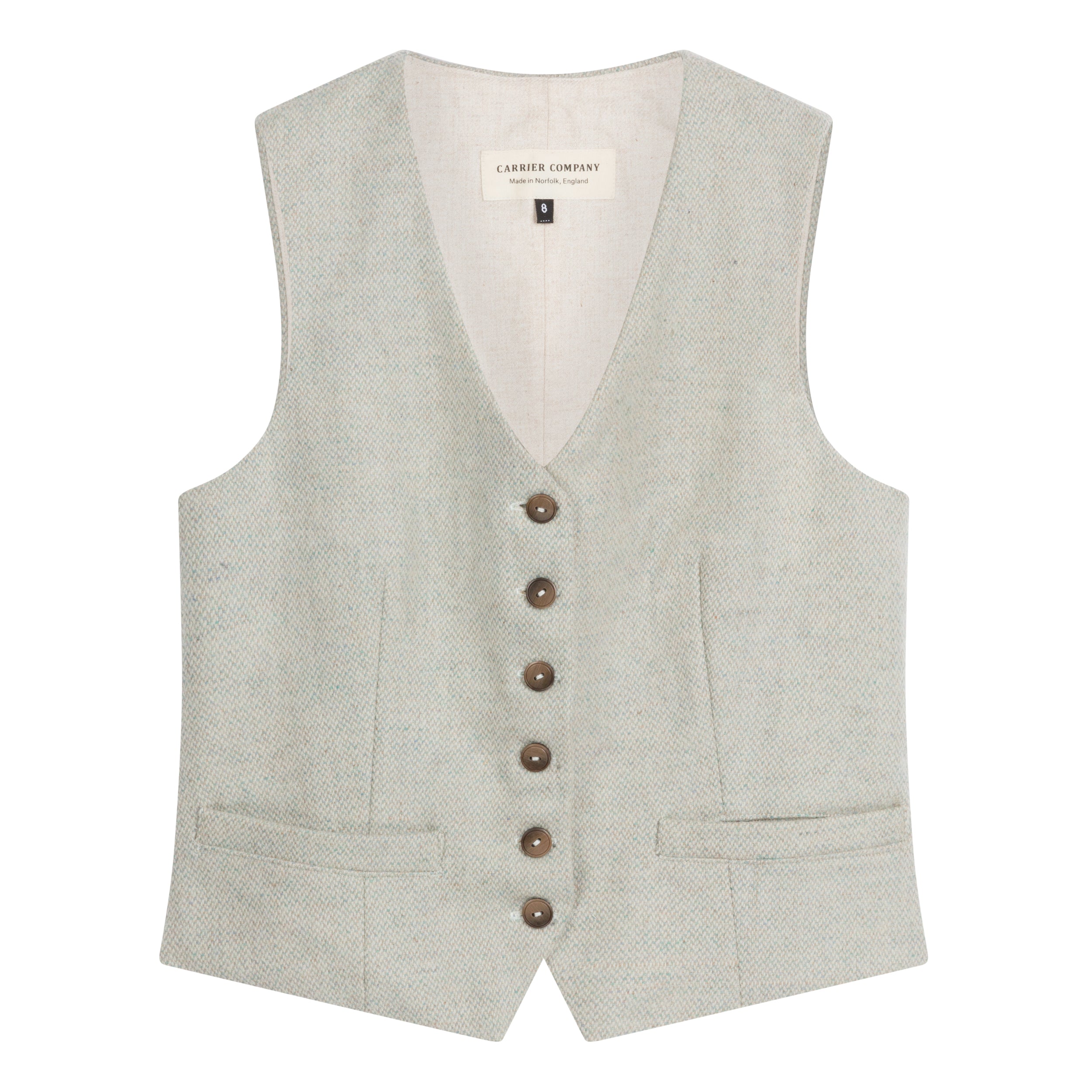 Ladies waistcoat in Duck Egg