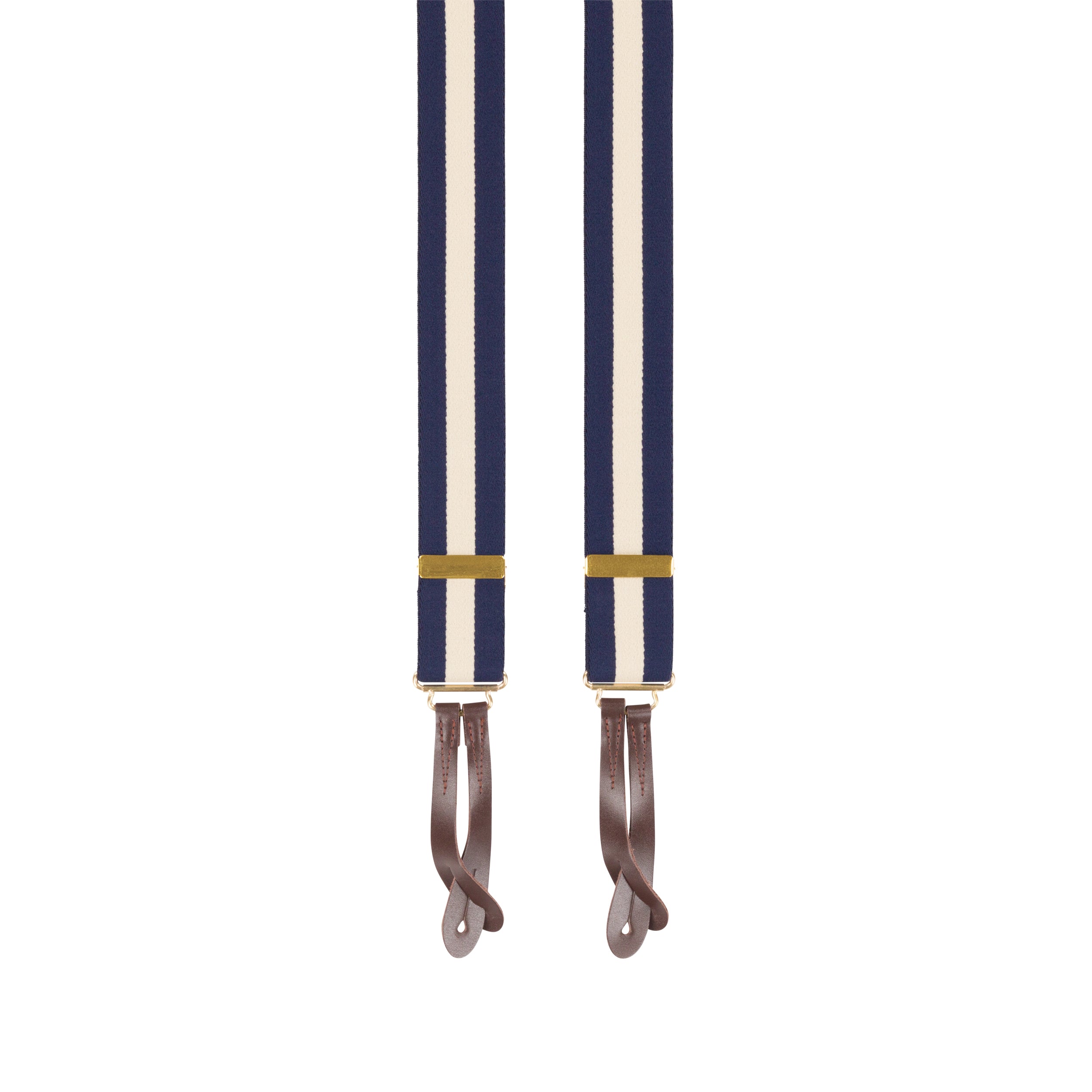 Carrier Company Wide Braces in Navy & Cream Stripe