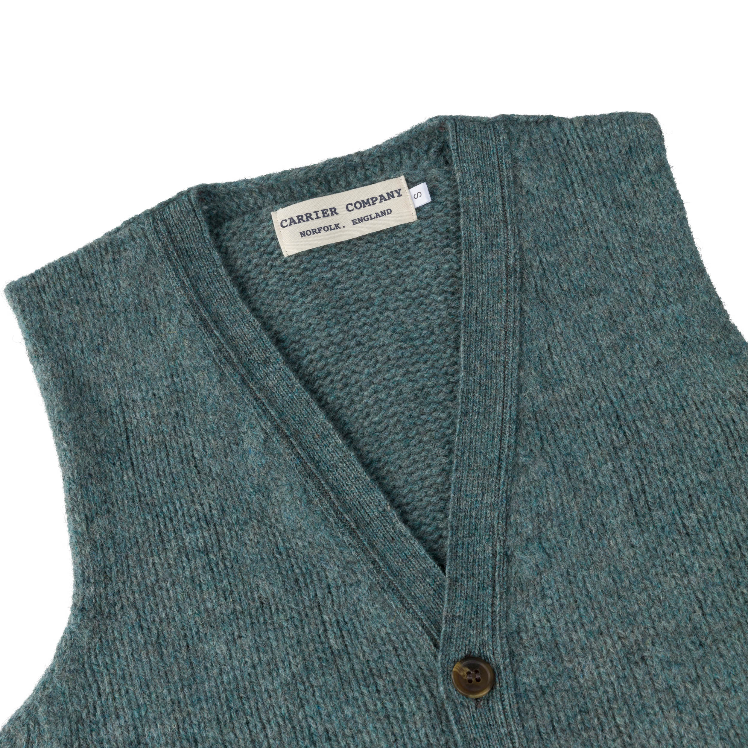 Sleeveless Cardigan in Sea Glass