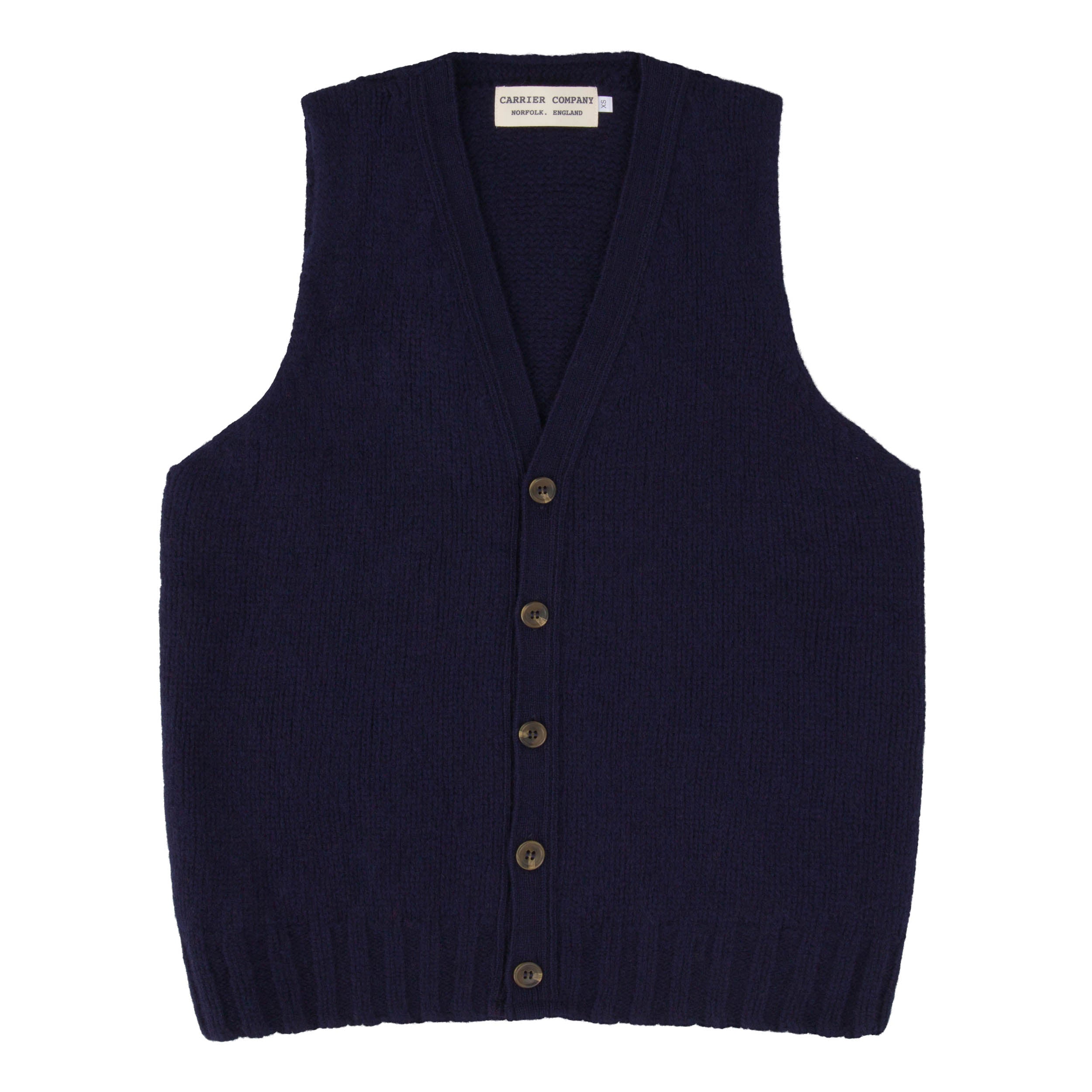 Sleeveless Cardigan in Navy