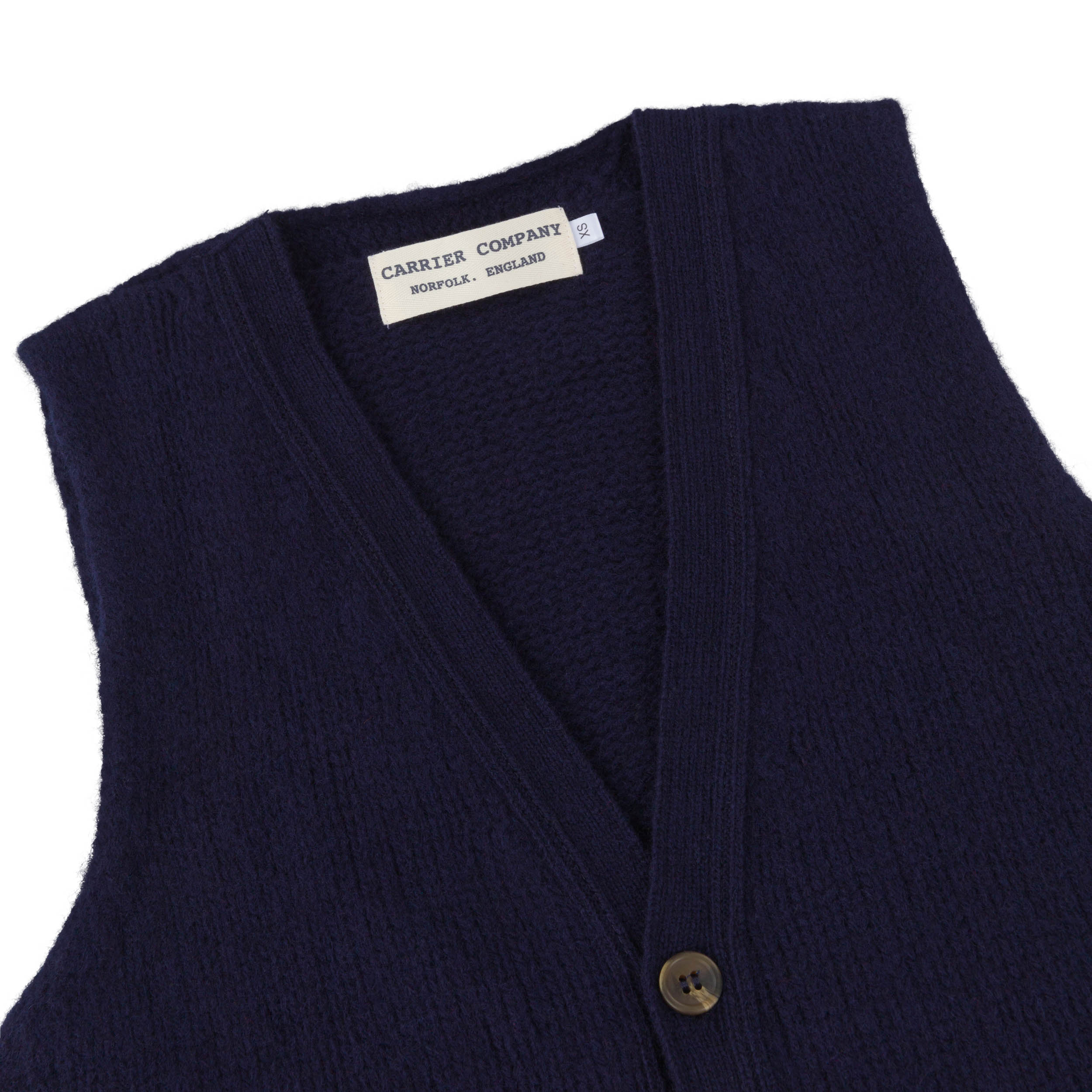 Sleeveless Cardigan in Navy