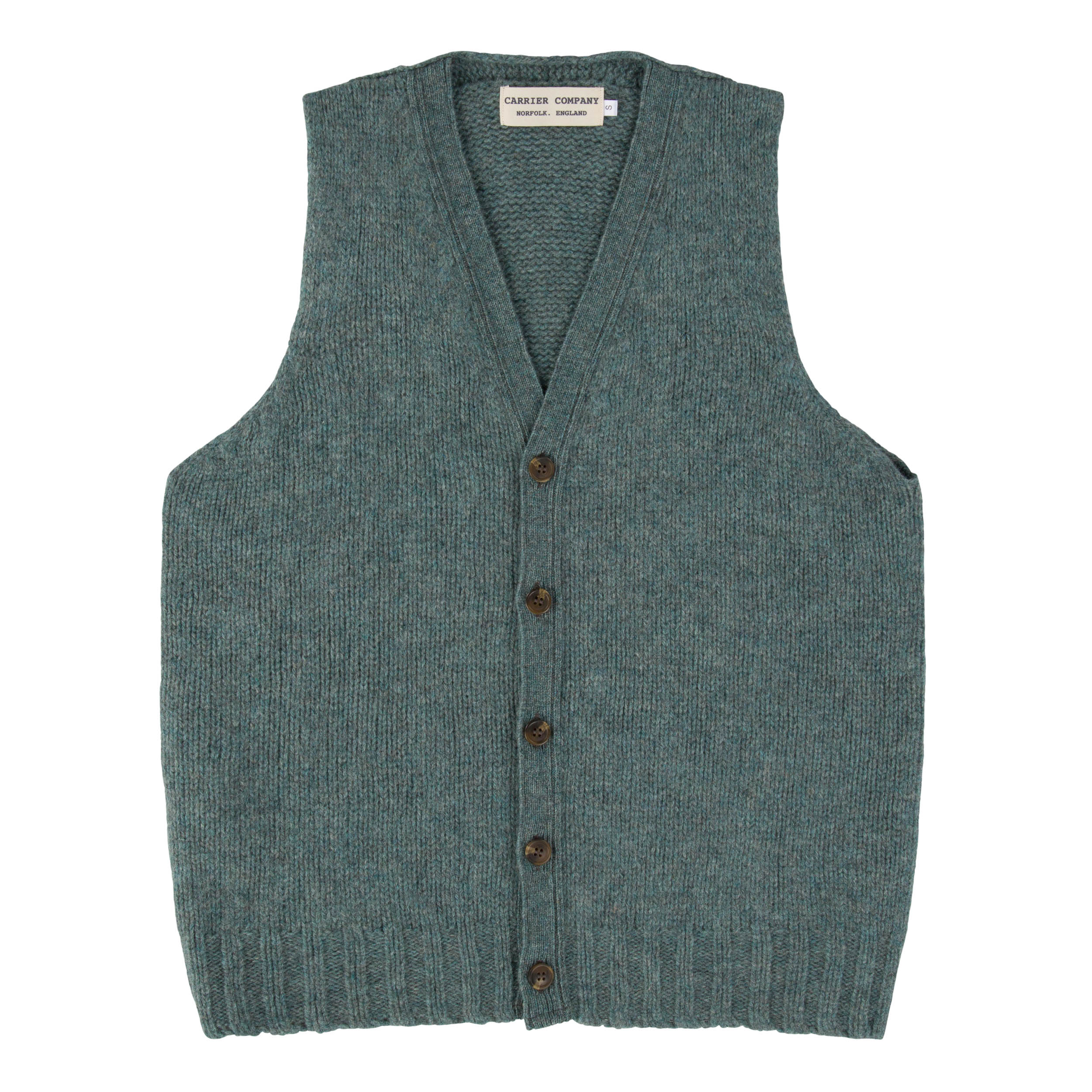 Sleeveless Cardigan in Sea Glass