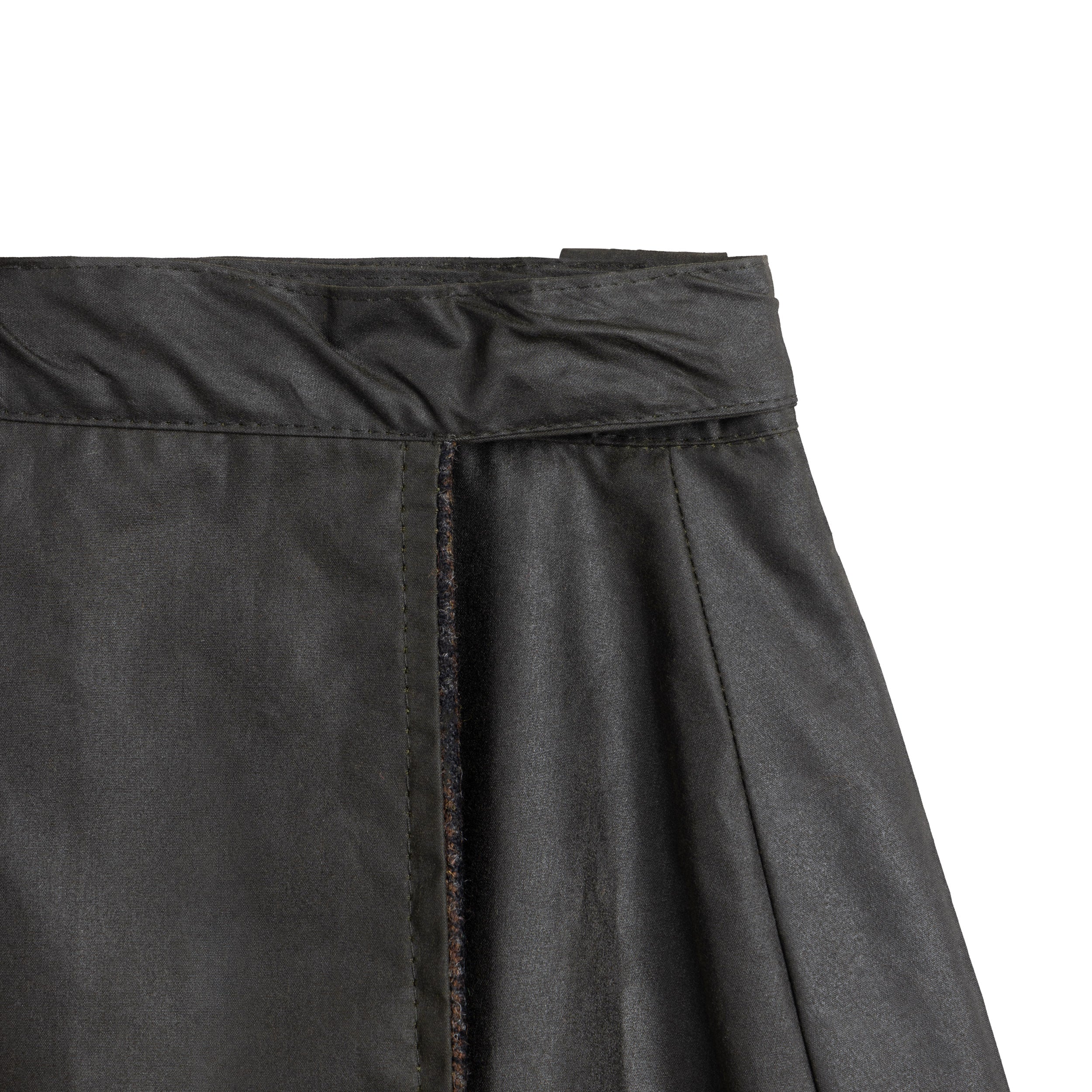 Carrier Company Wax Cotton Wrap Skirt in Olive