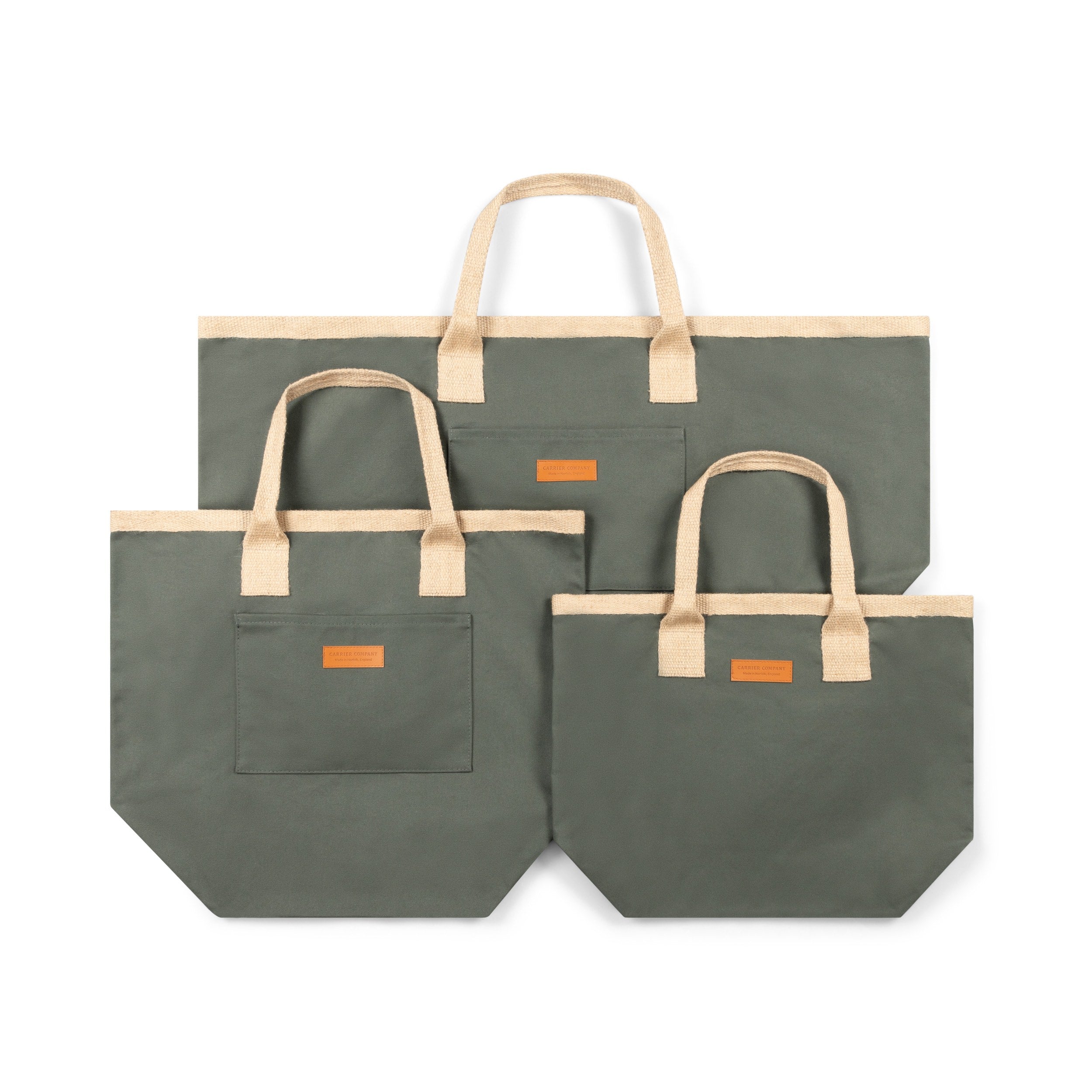 Big Bag Set Canvas Shopper Jute Handle Carrier Company