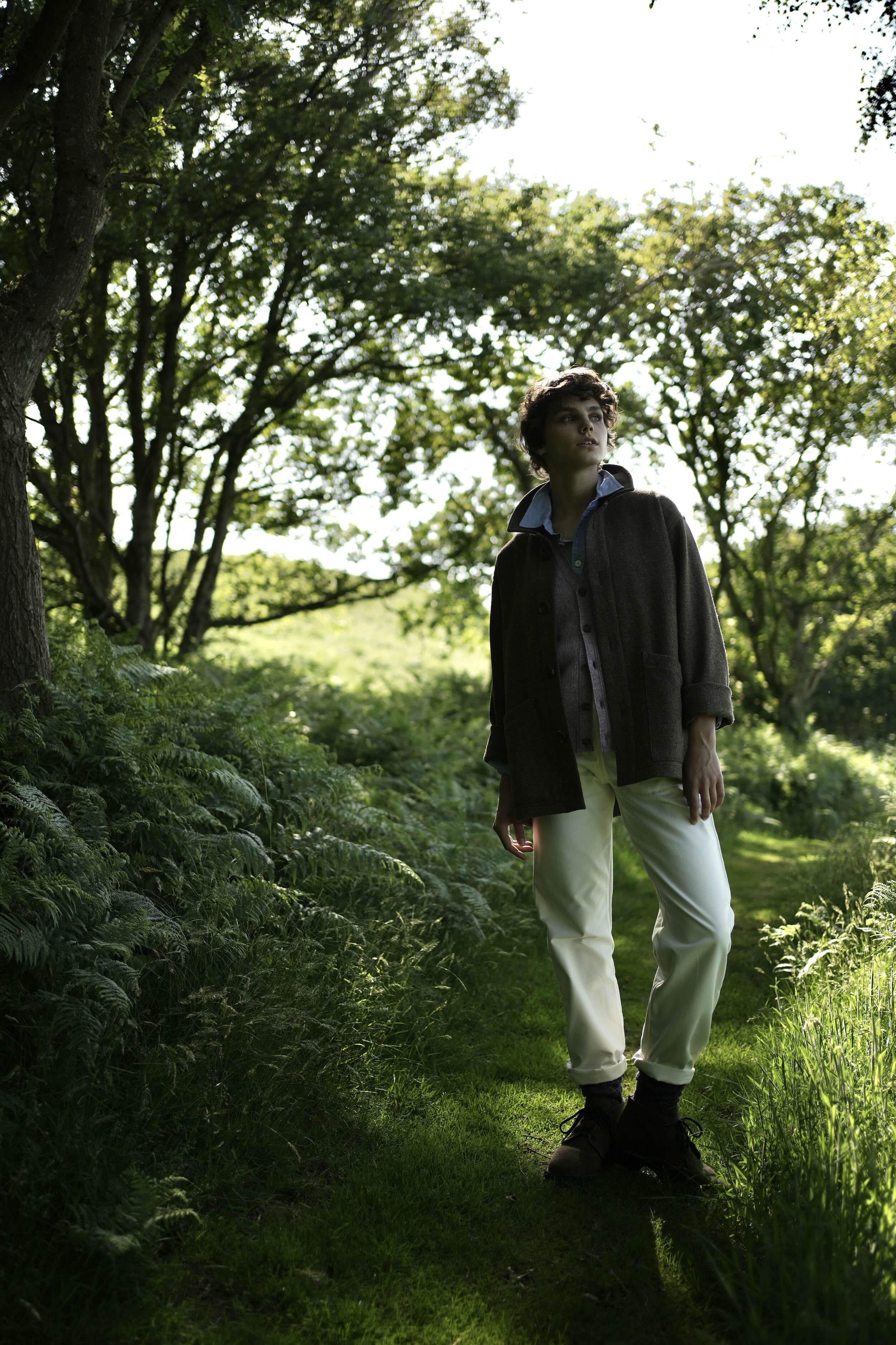 Els wears Carrier Company Plain Wool Jacket in Ivor