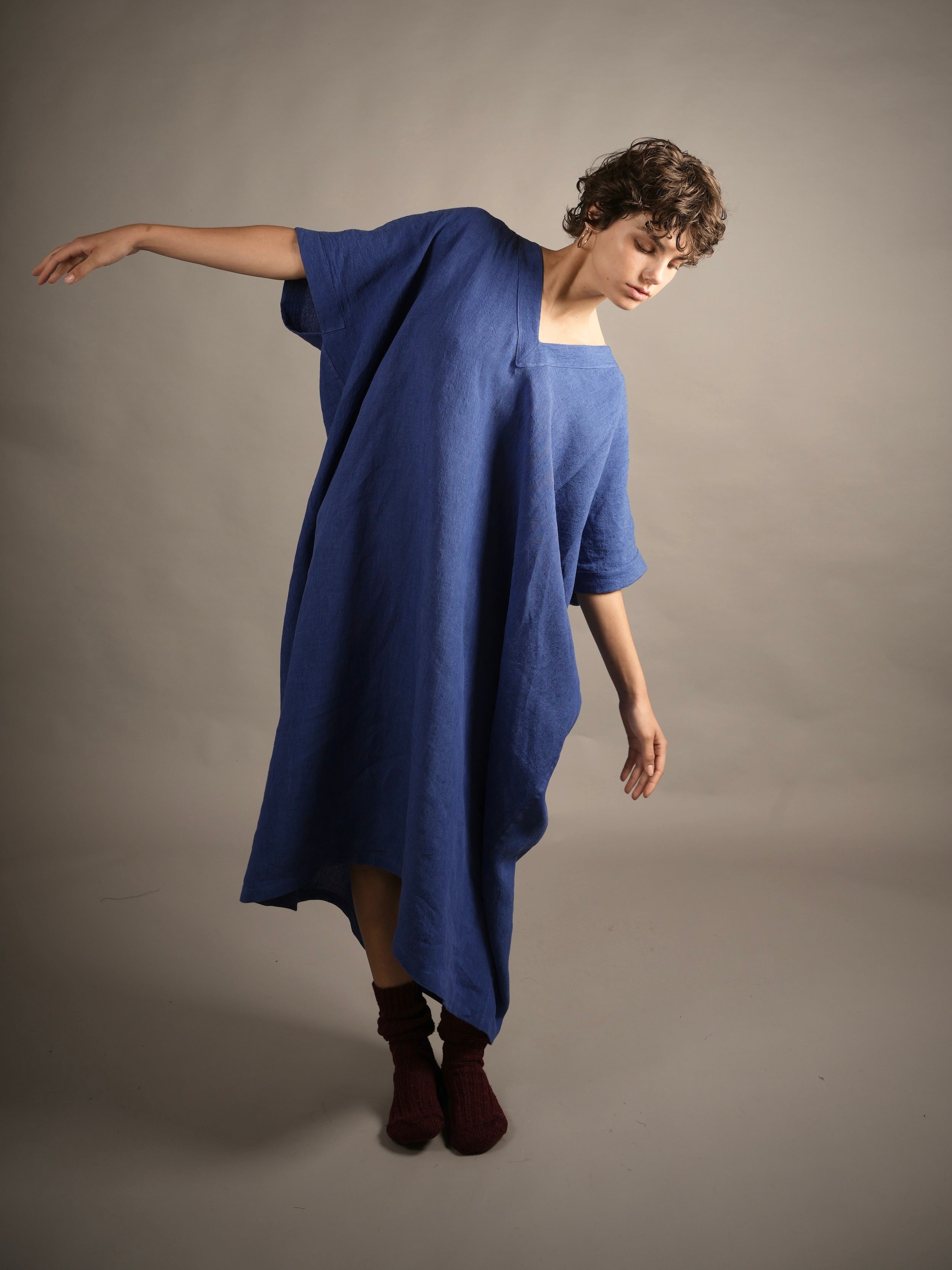 Els Wears Carrier Company Dish Dash in Cobalt Blue