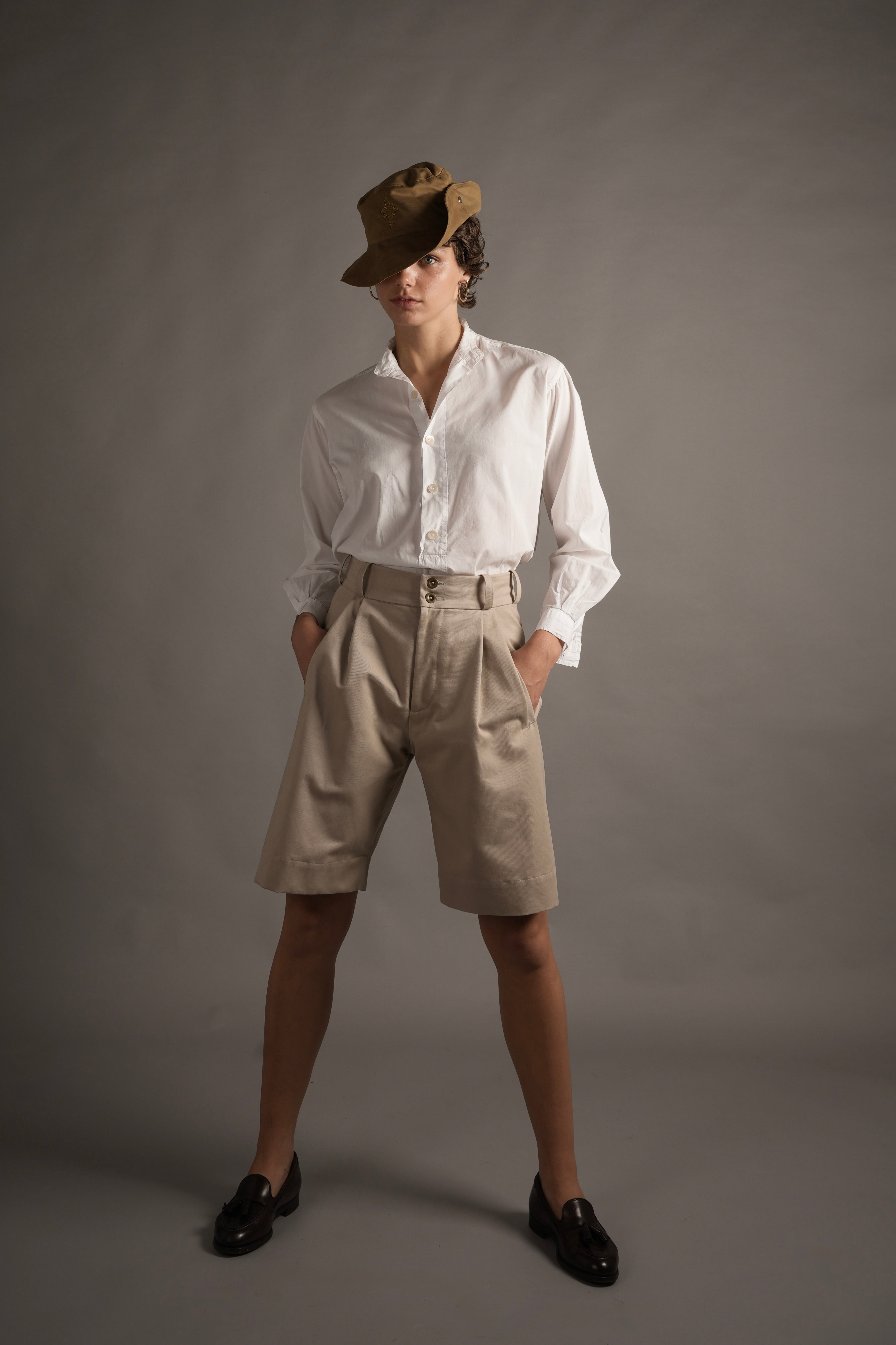 Els Wears Carrier Company x Scenery Summer Hat in Khaki Twill