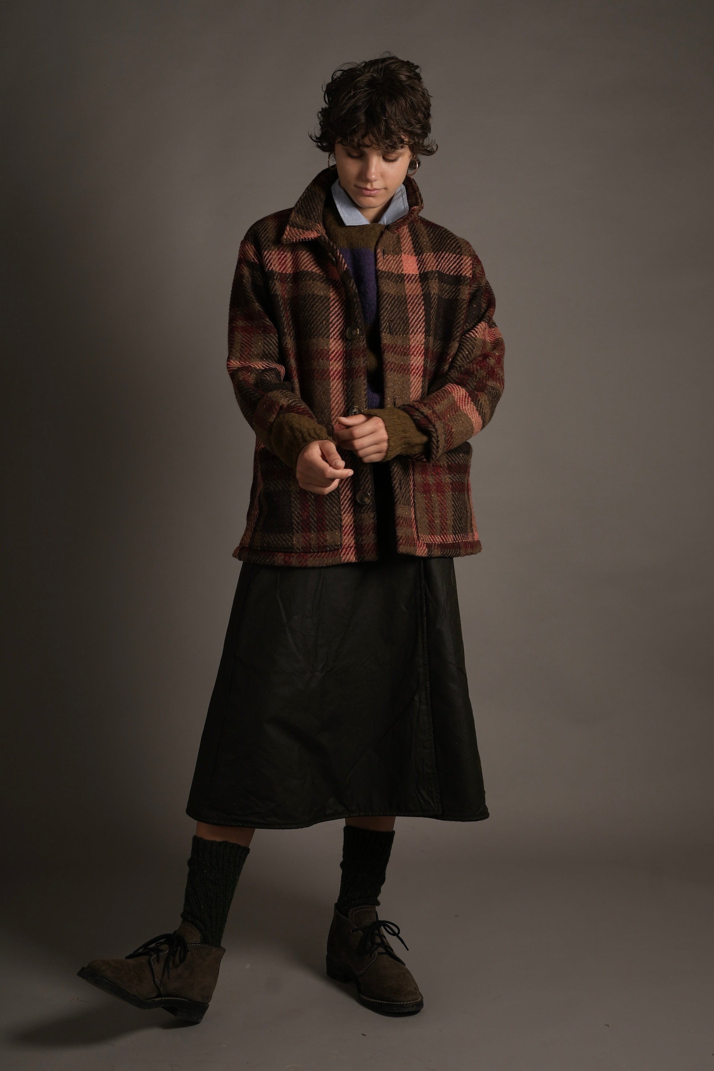 Els Wears Carrier Company Celtic Wool Jacket in Rose