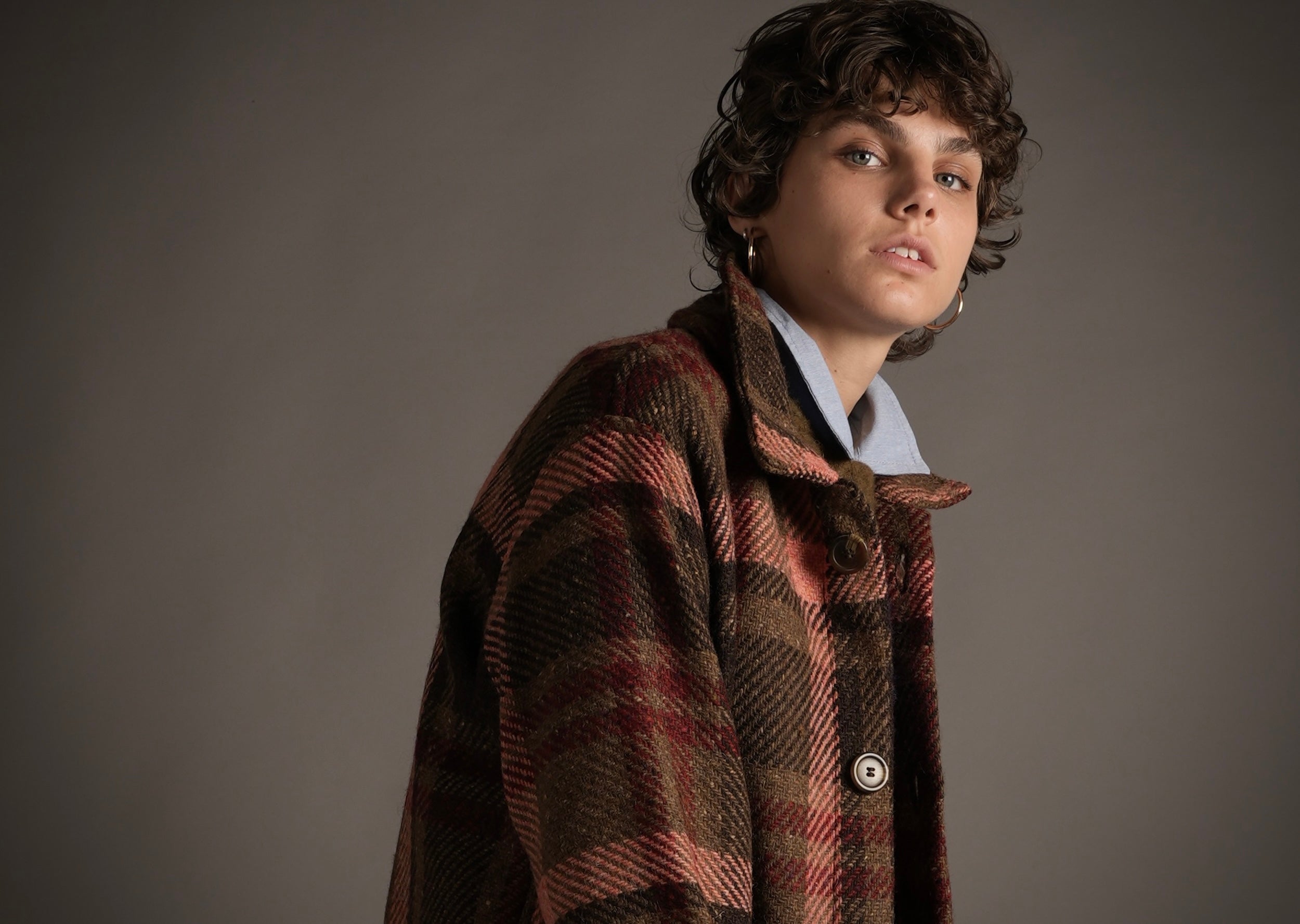 Els Wears Carrier Company Celtic Wool Jacket in Rose