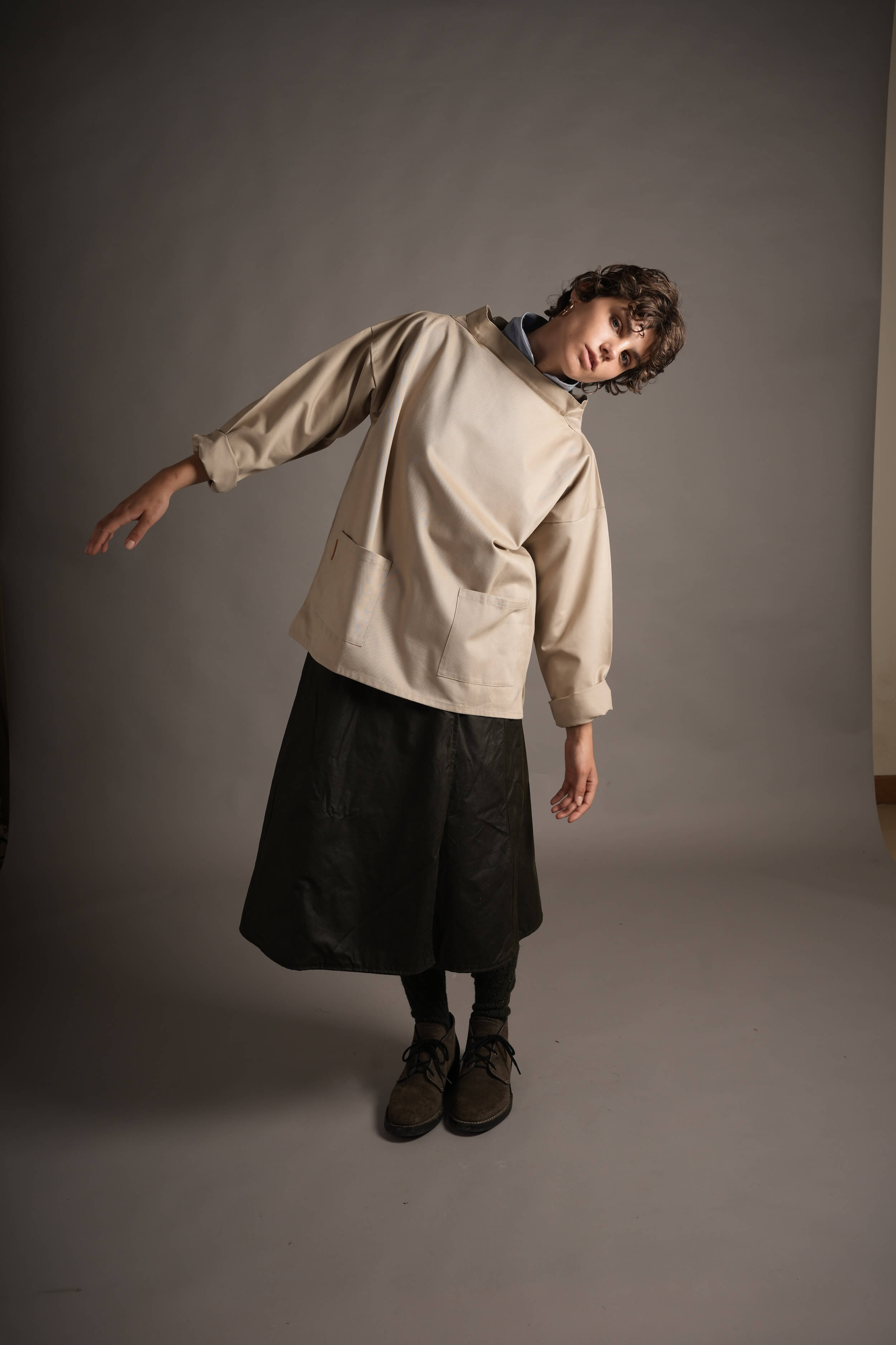 Els Weares Traditional Norfolk Slop in Stone