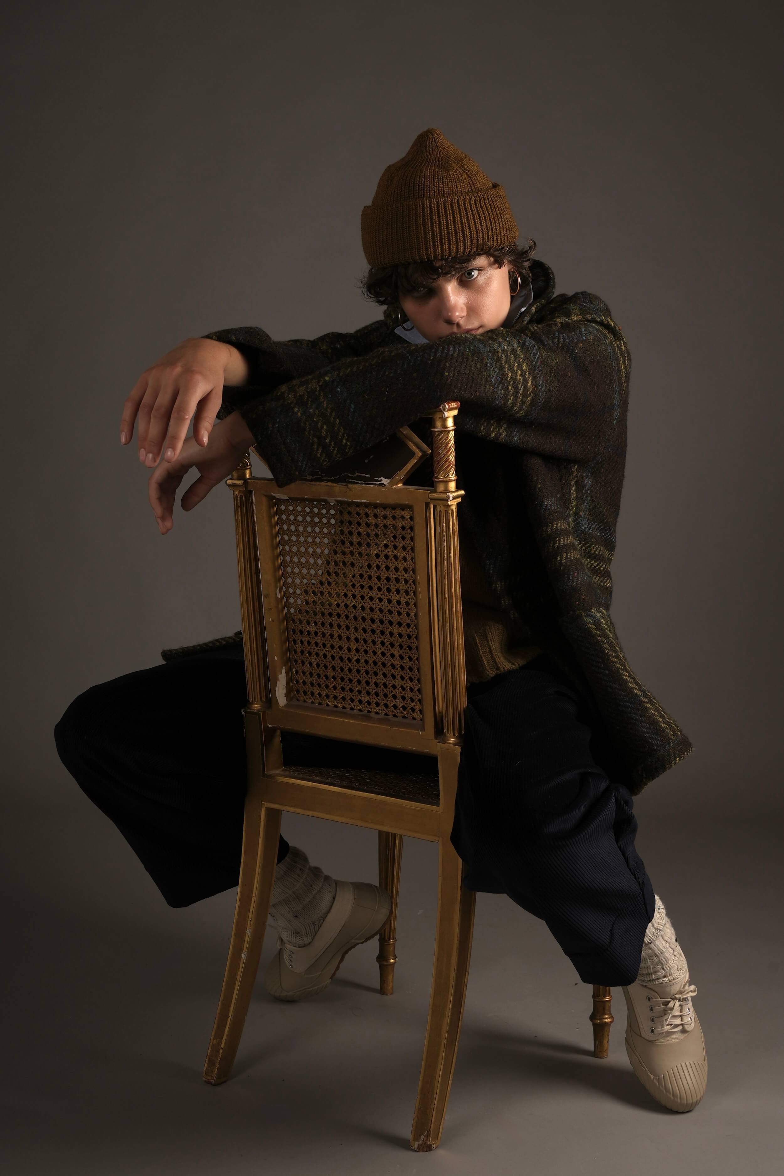 Els Wears Carrier Company Merino Watch Cap In Caramel