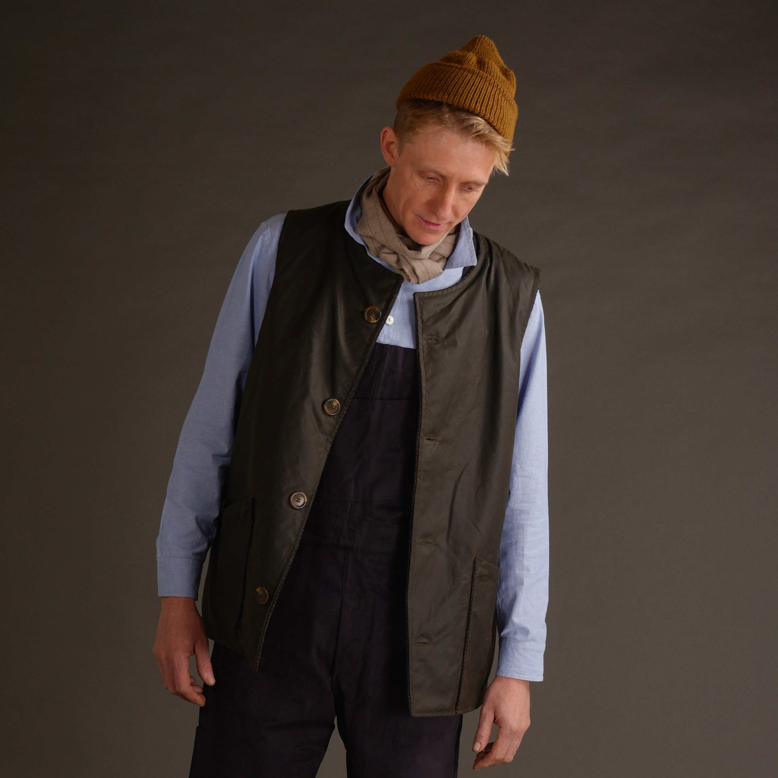 Tommy Wears Norfolk Wax Jerkin In Olive