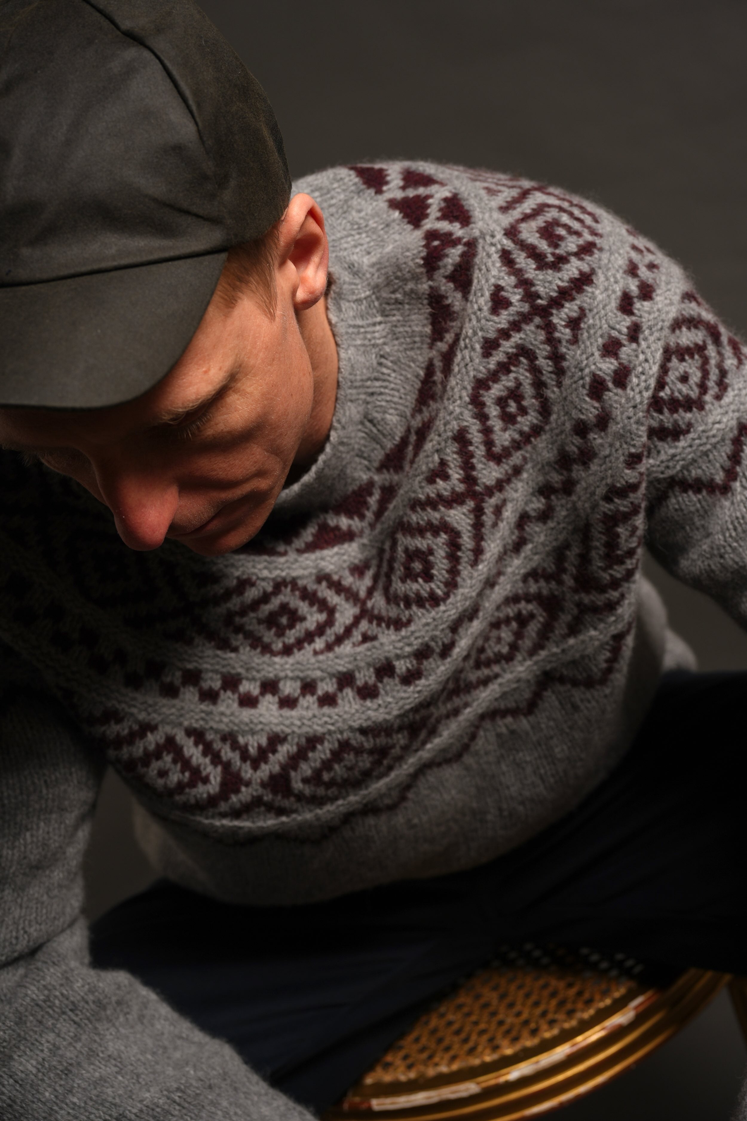 Tommy Wears Carrier Company Oilskin Cap In Olive