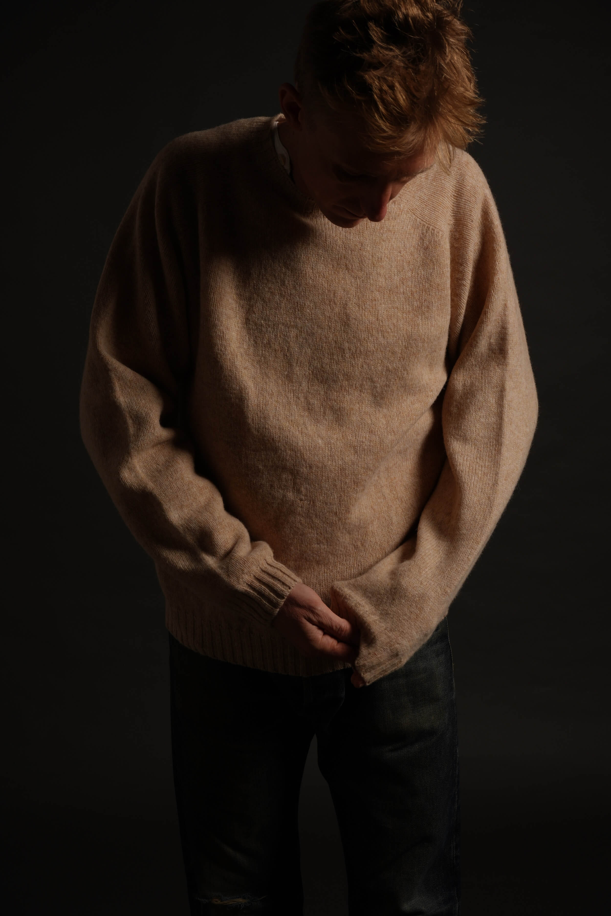 Tommy Wears Carrier Company Shetland Lambswool Jumper In Calico