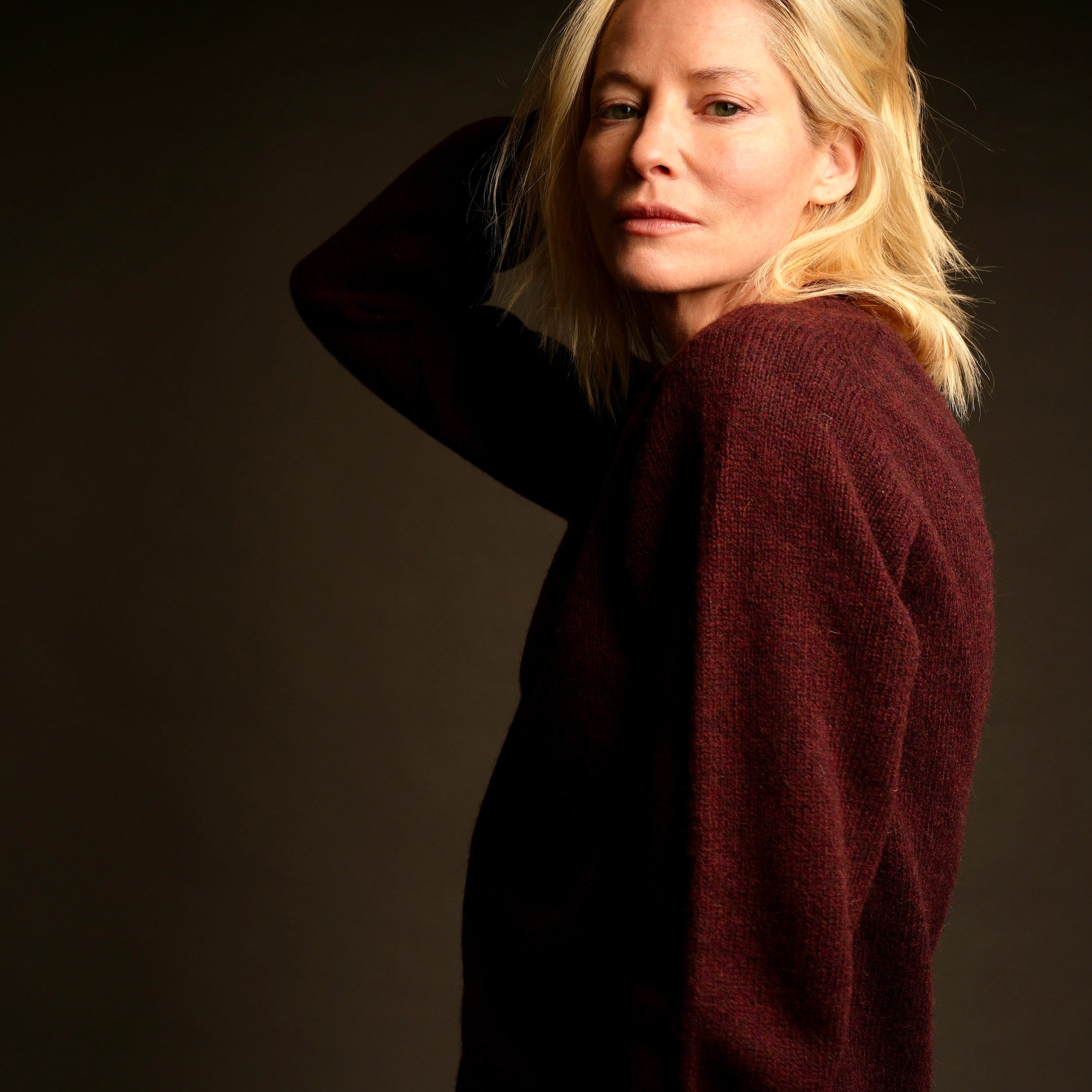 Sienna wears Mulberry Shetland Wool jumper