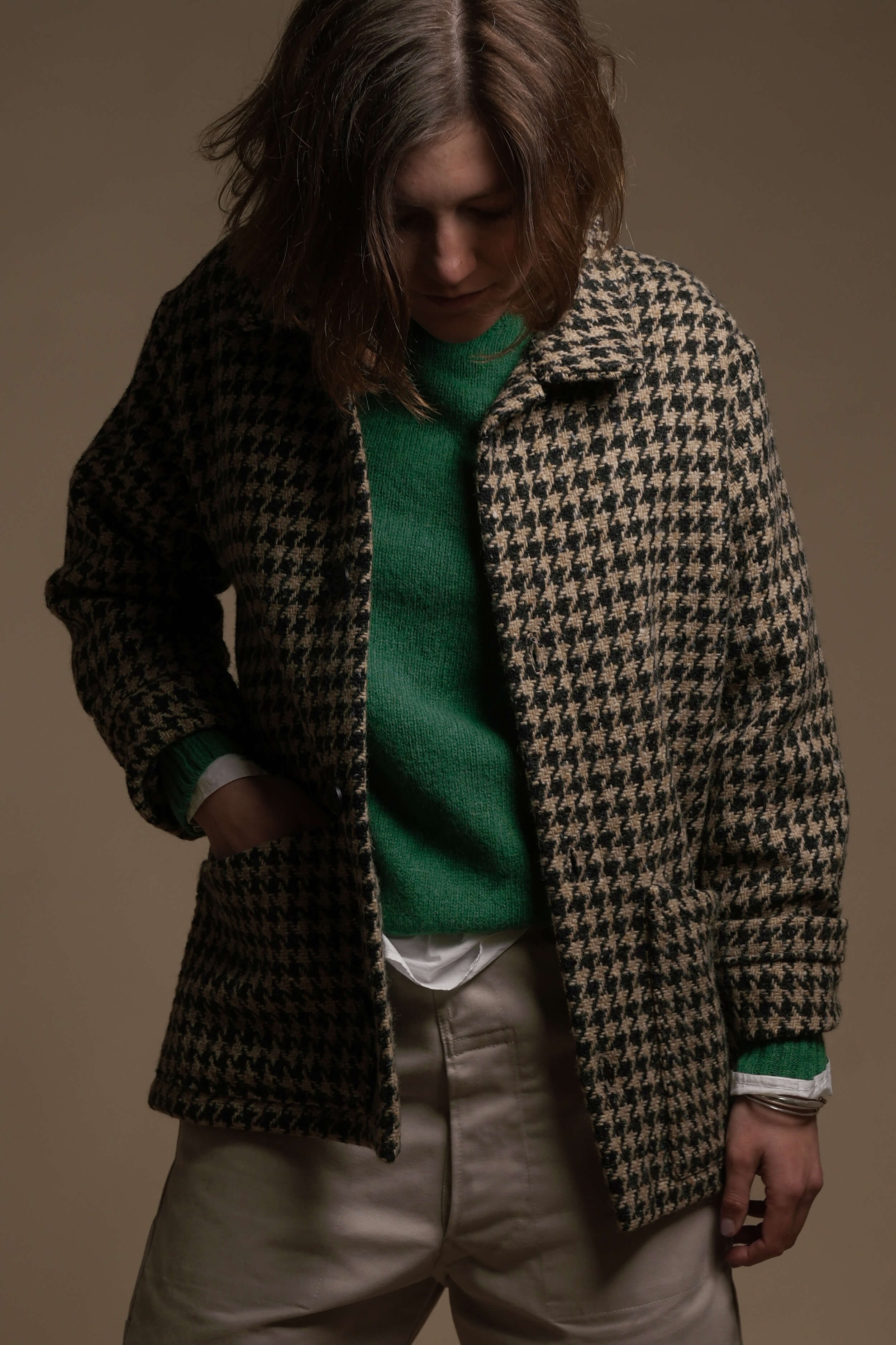 Minna is 5'8", a size 10 and wears a Small jacket