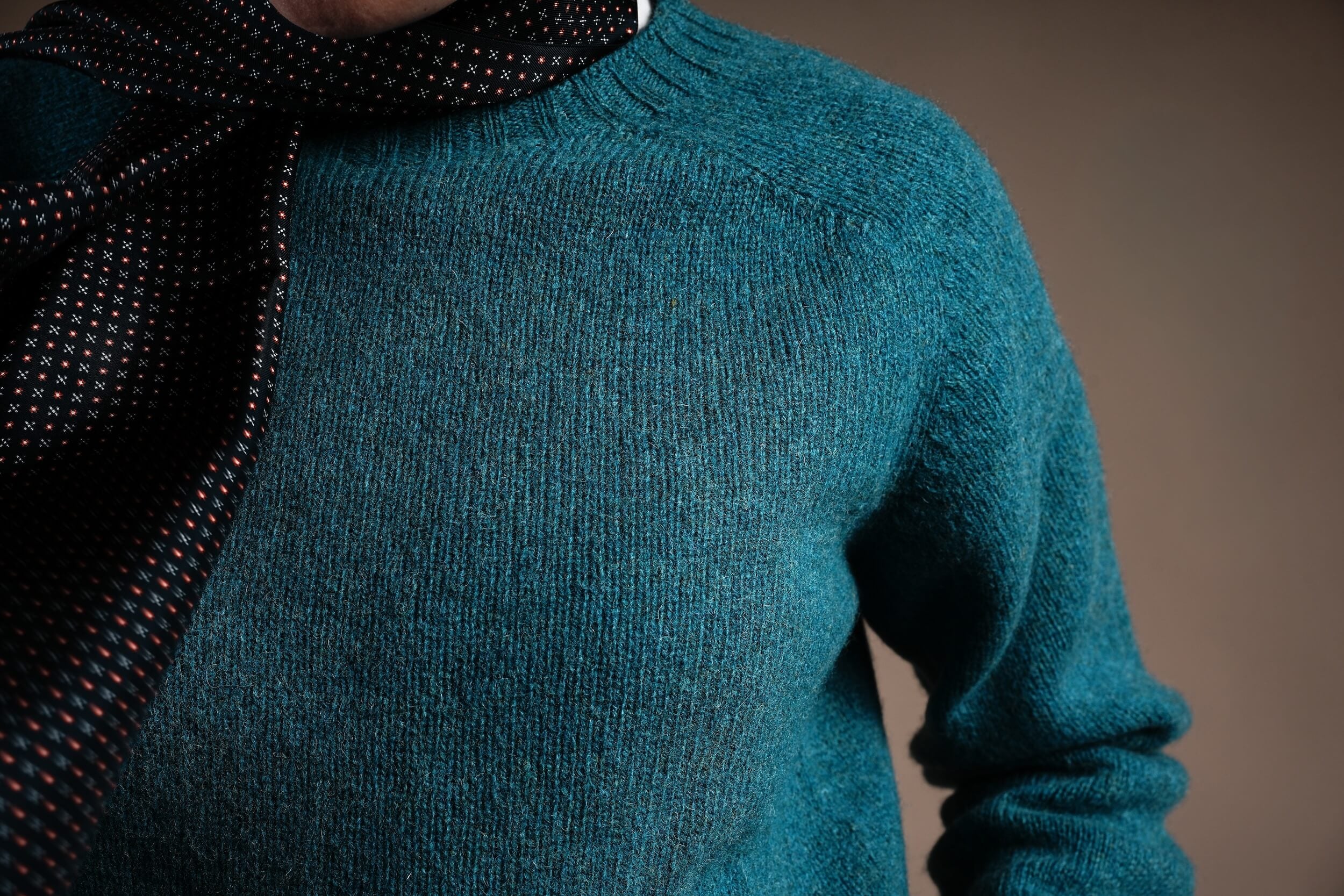 Minna Wears Carrier Company Shetland Wool Jumper In Kingfisher Lambswool