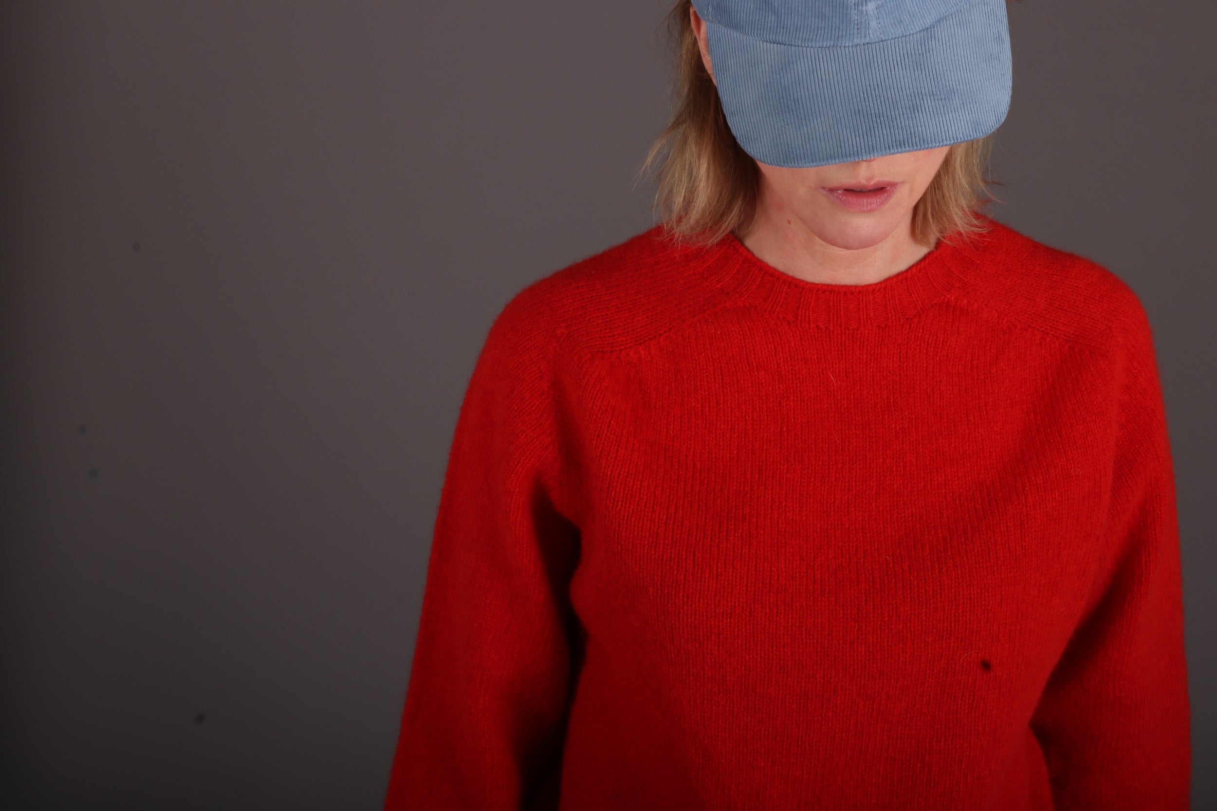 Carrier Company Shetland Lambswool Jumper in Scarlett