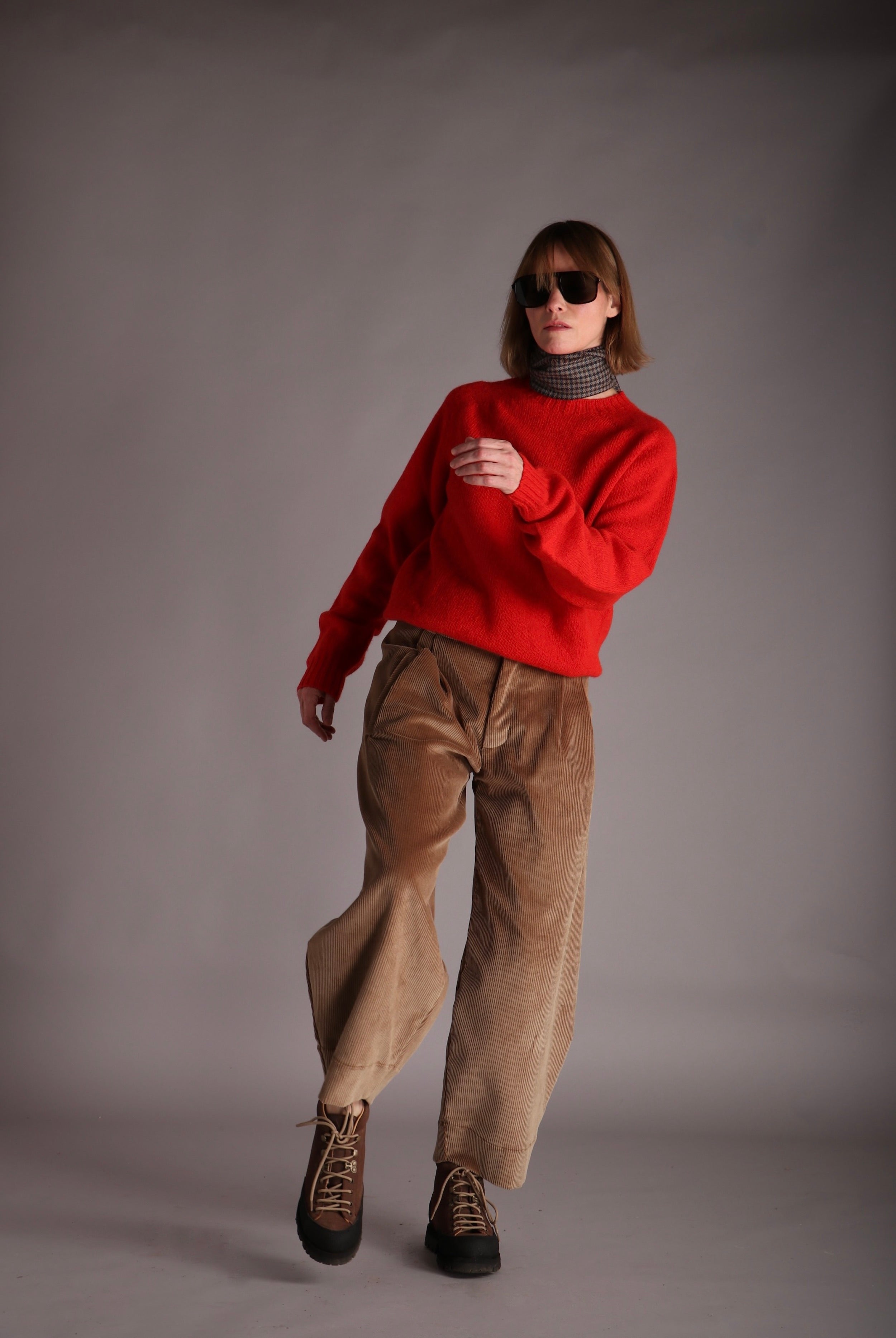 Carrier Company Shetland Lambswool Jumper in Scarlett