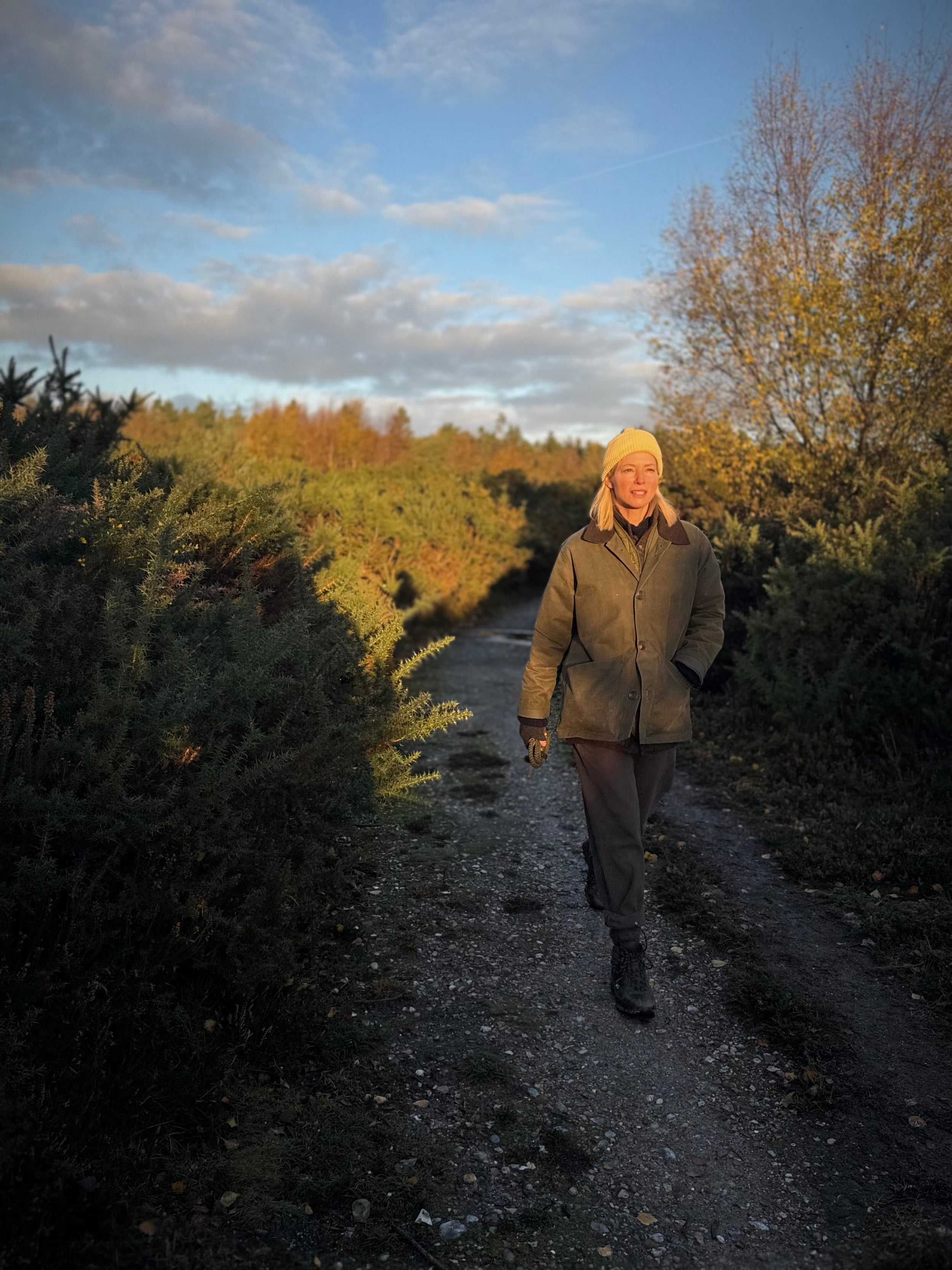 Sienna is 5'6" and wears a S jacket