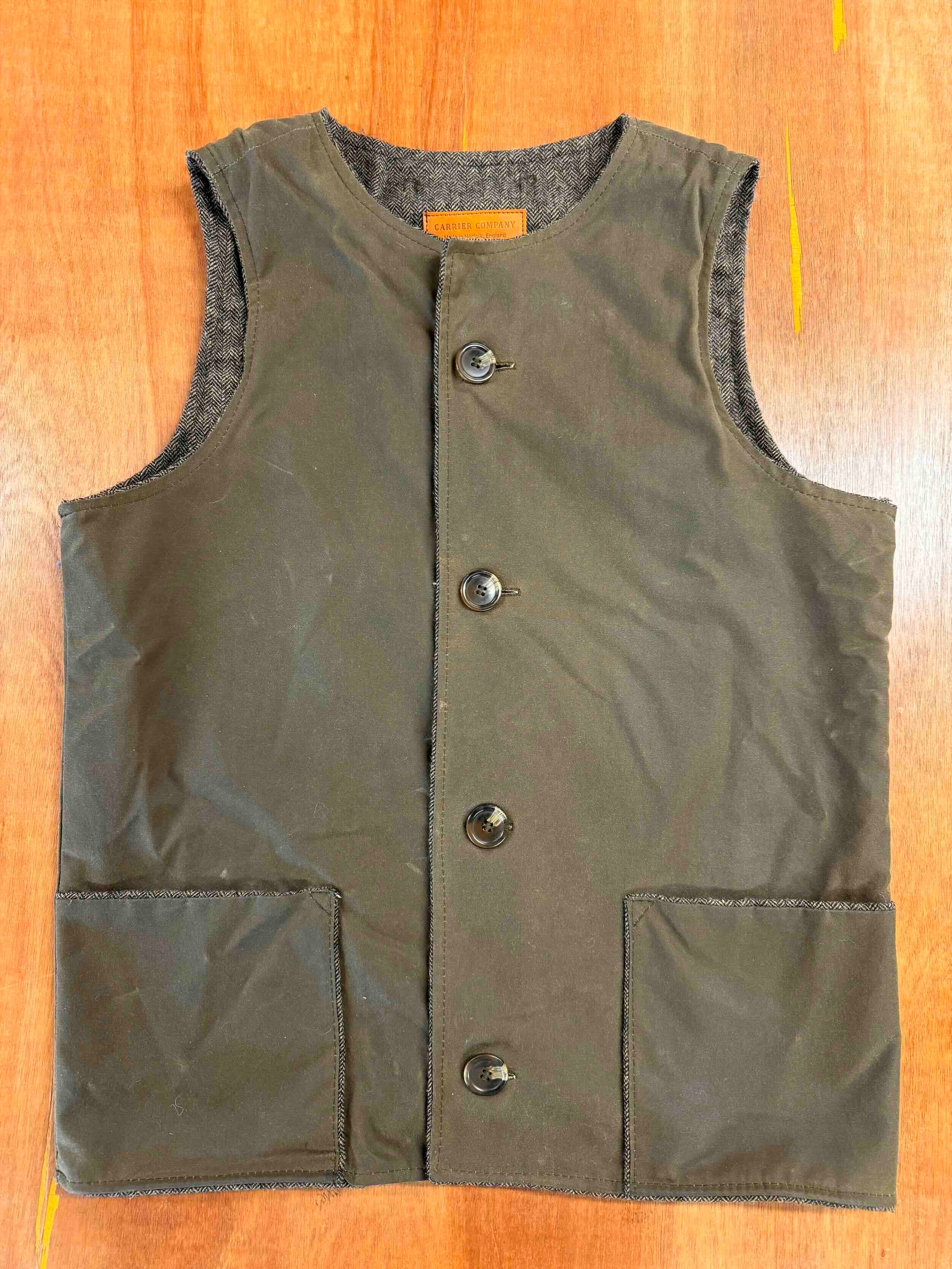 Carrier Company Norfolk Jerkin in Tan