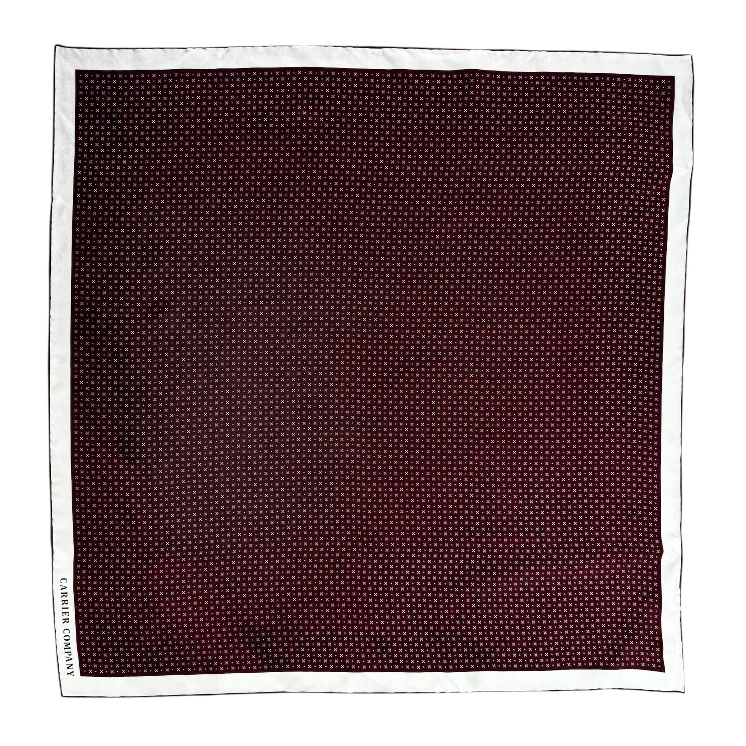 Carrier Company Silk Square Scarf in Burgundy Dot