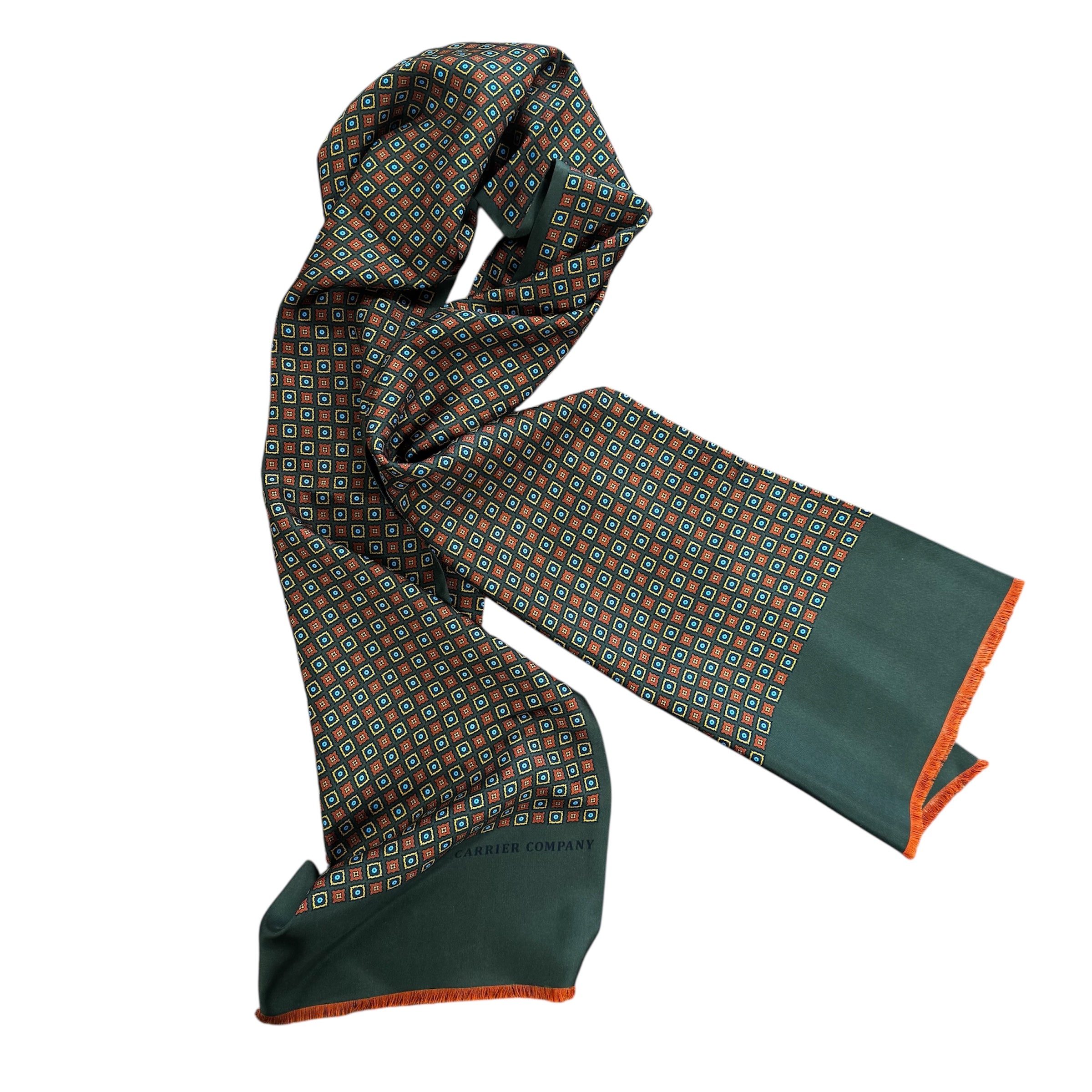 Carrier Company Silk Tubular Scarf In Green