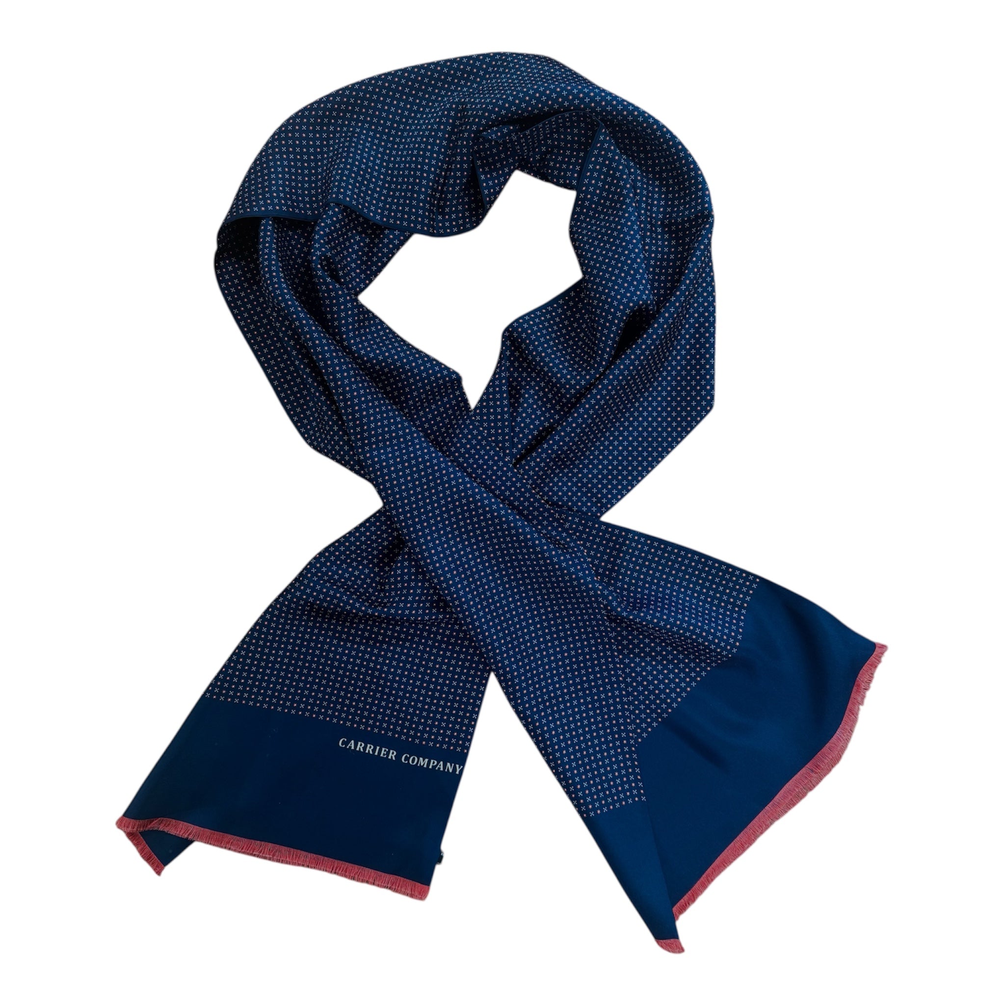 Carrier Company Silk Tubular Scarf In Blue