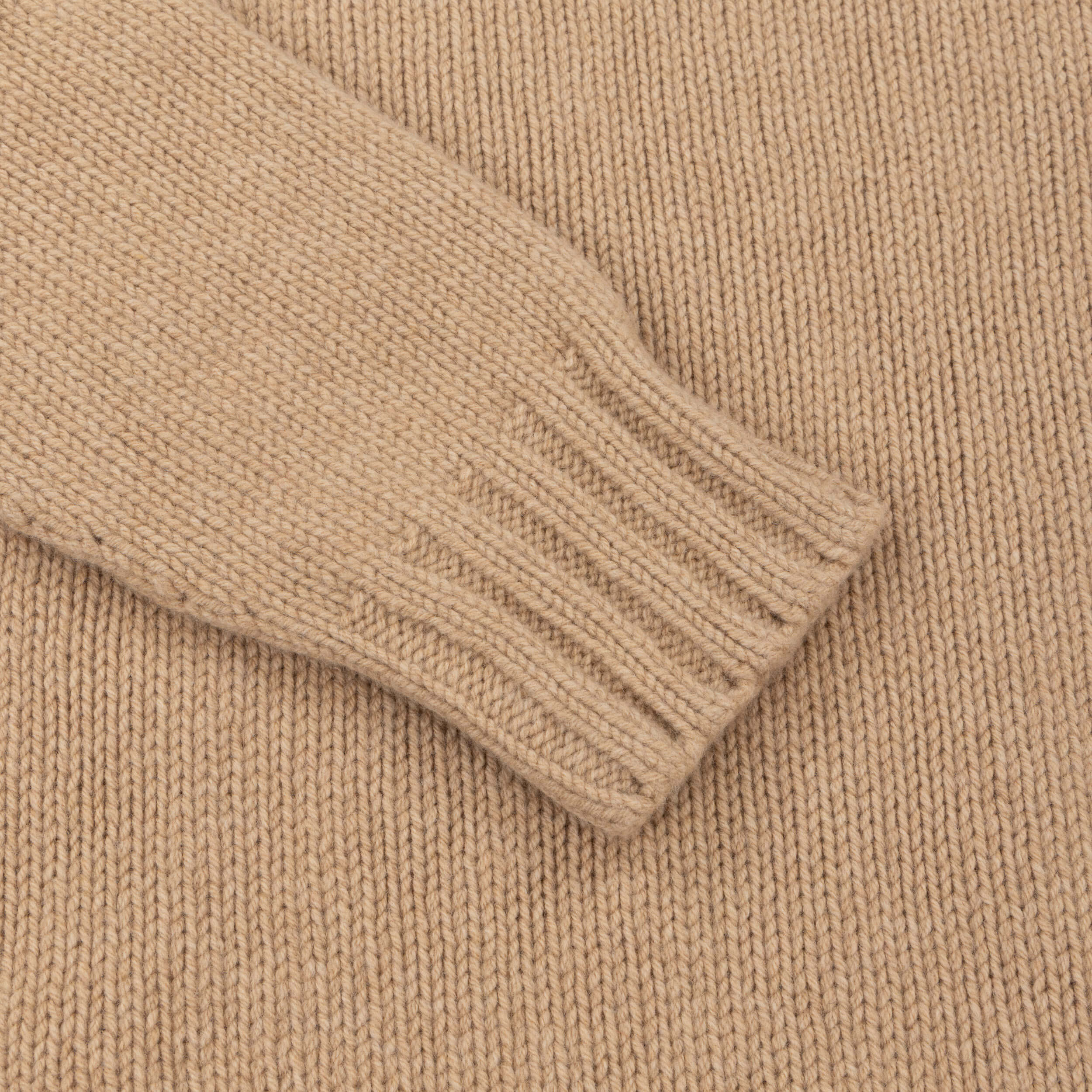Carrier Company Supremely Soft Roll Neck Heavy Gauge Lambswool In Camel