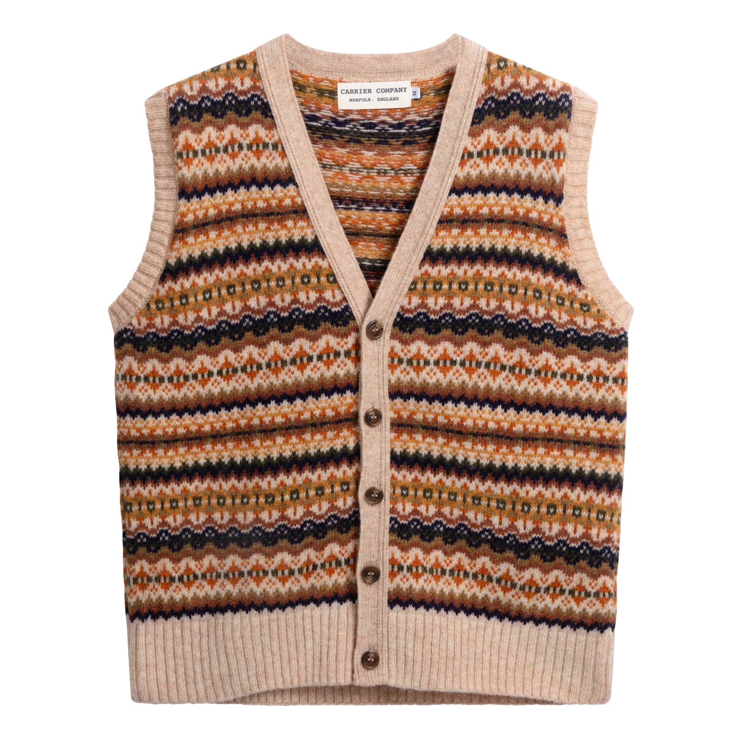 Carrier Company Shetland Wool Sleeveless Cardigan in Tusk