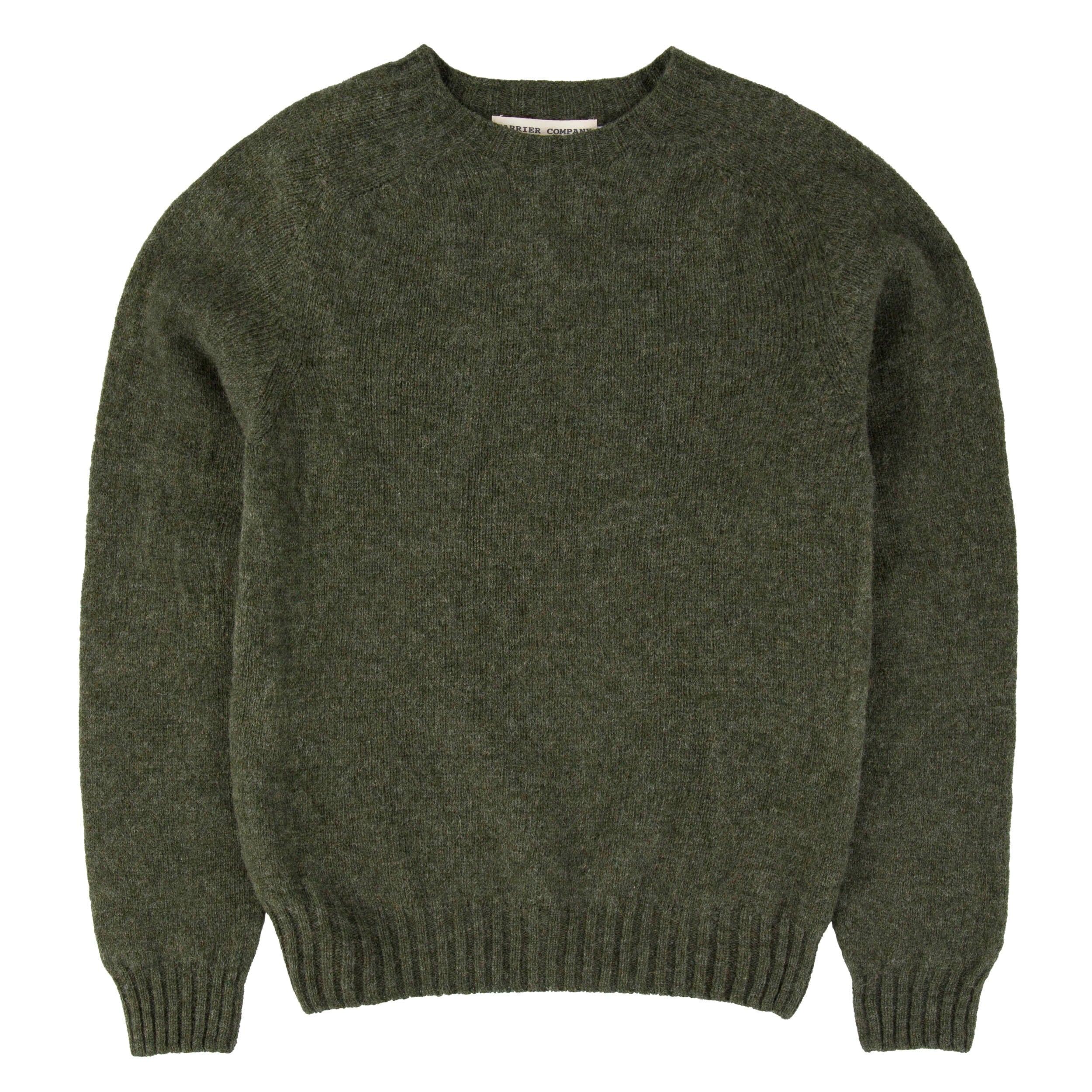 Shetland Wool Jumper in Spruce