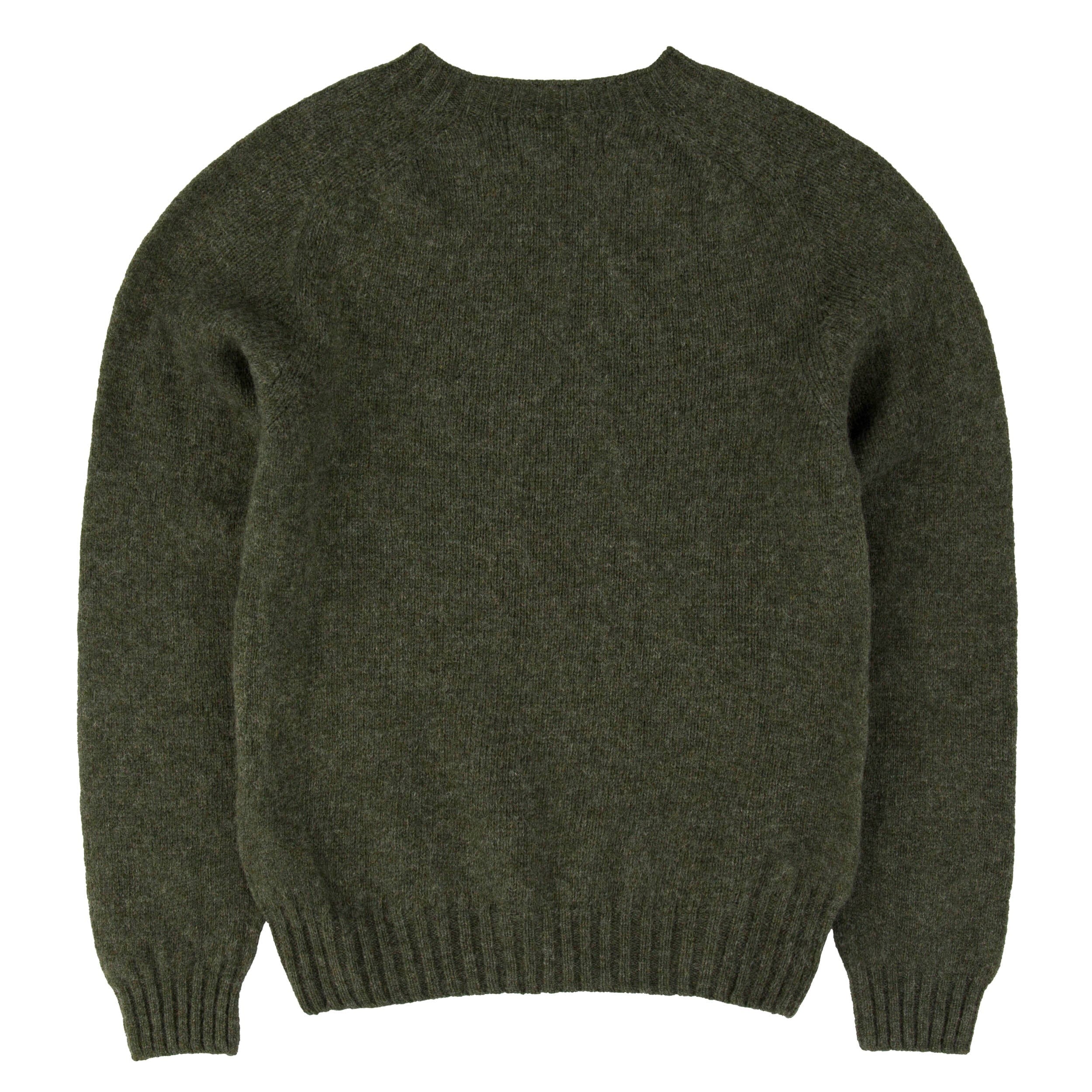 Shetland Wool Jumper in Spruce