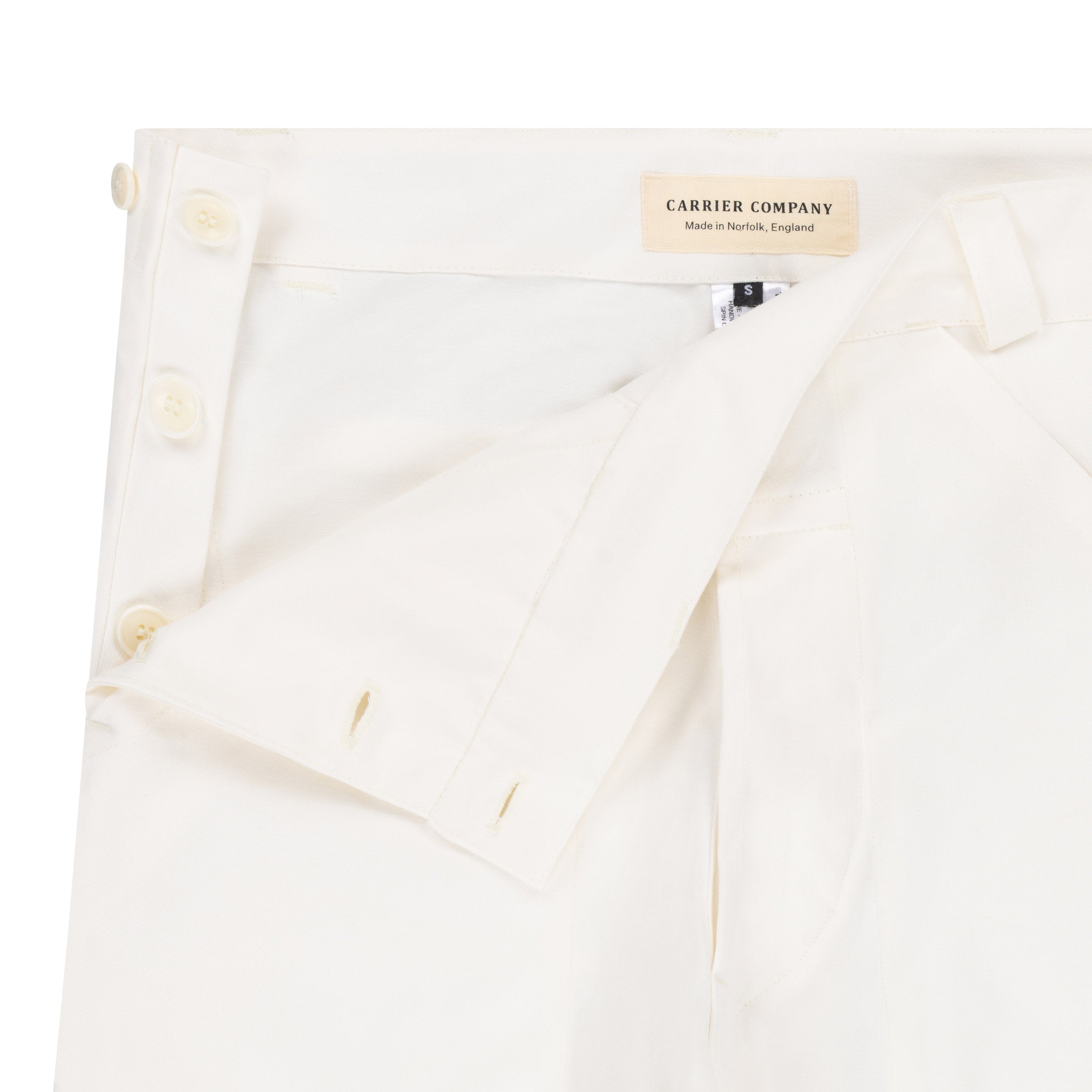 Carrier Company Men's Work Trouser In White Cotton Twill