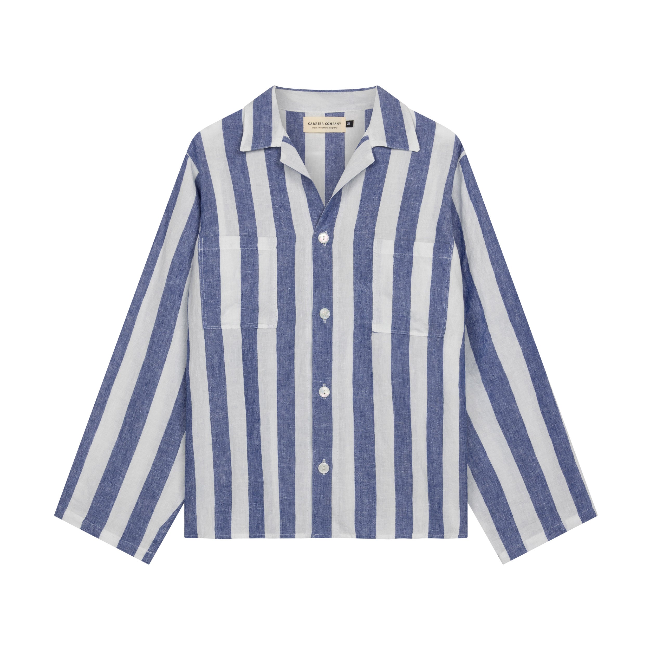 Carrier Company Blue & White Striped Linen Pyjama