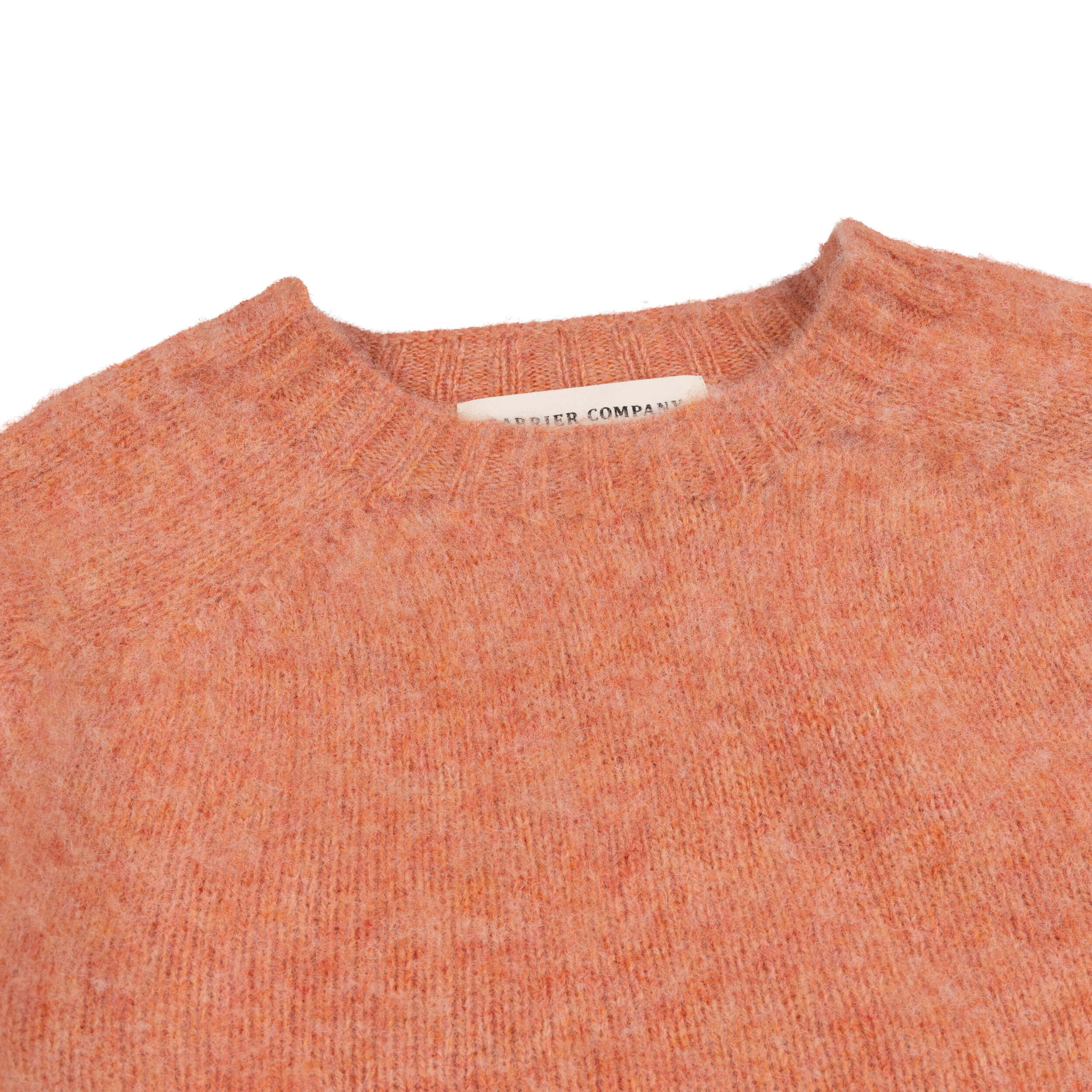 Carrier Company Brushed Shetland Lambswool Jumper in Tea Rose
