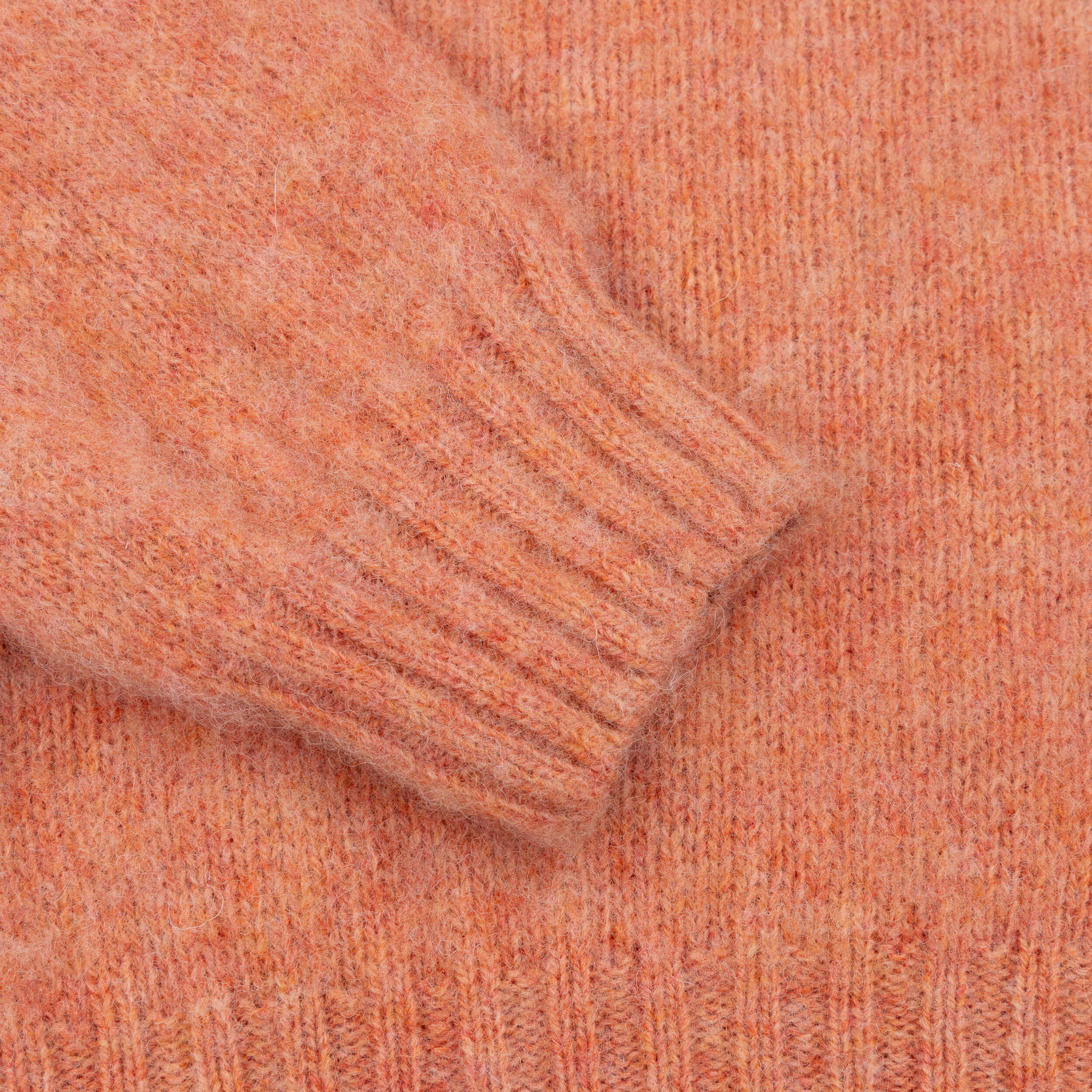 Carrier Company Brushed Shetland Lambswool Jumper in Tea Rose