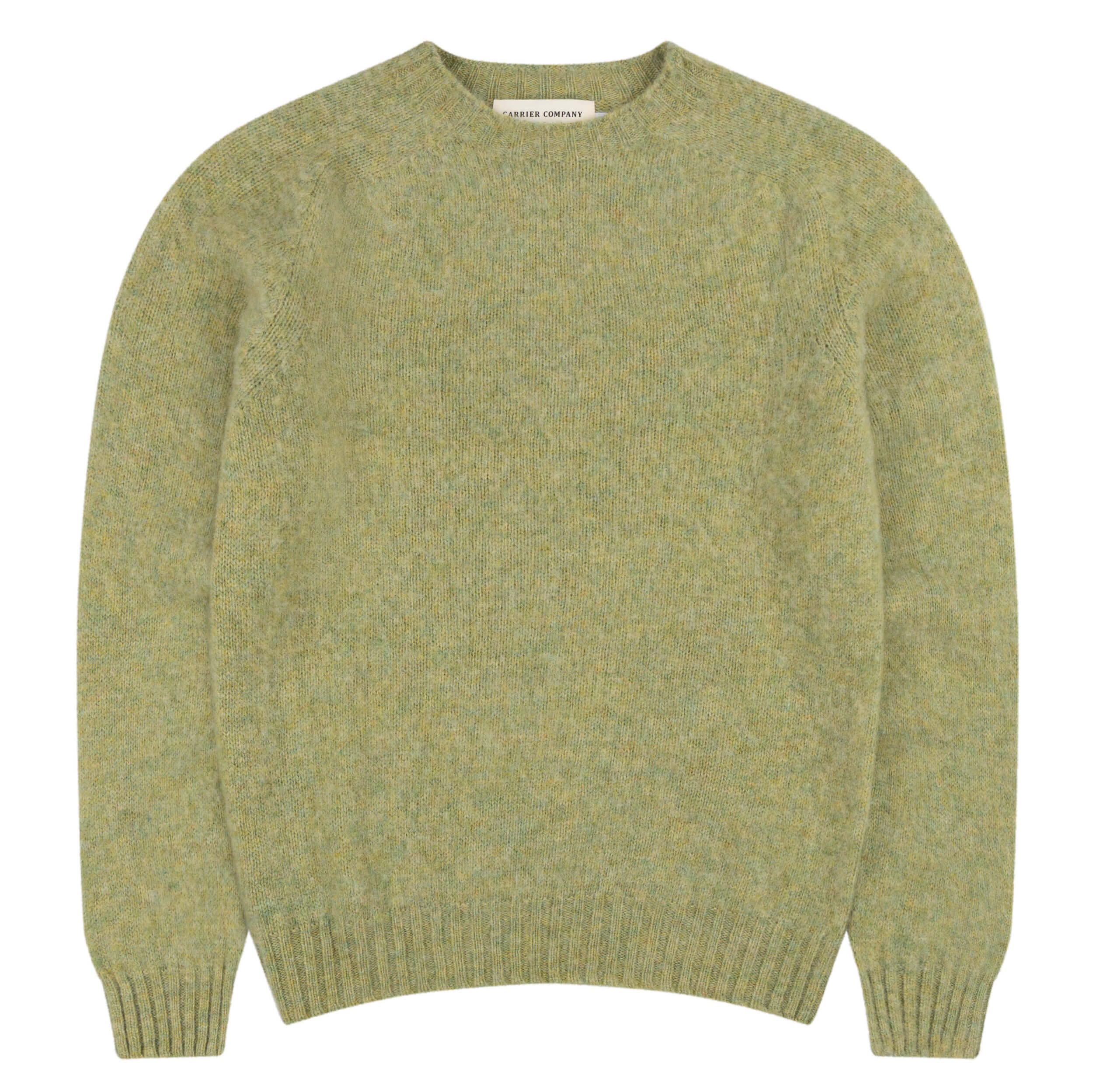 Carrier Company Brushed Shetland Lambswool Jumper in Pistacchio