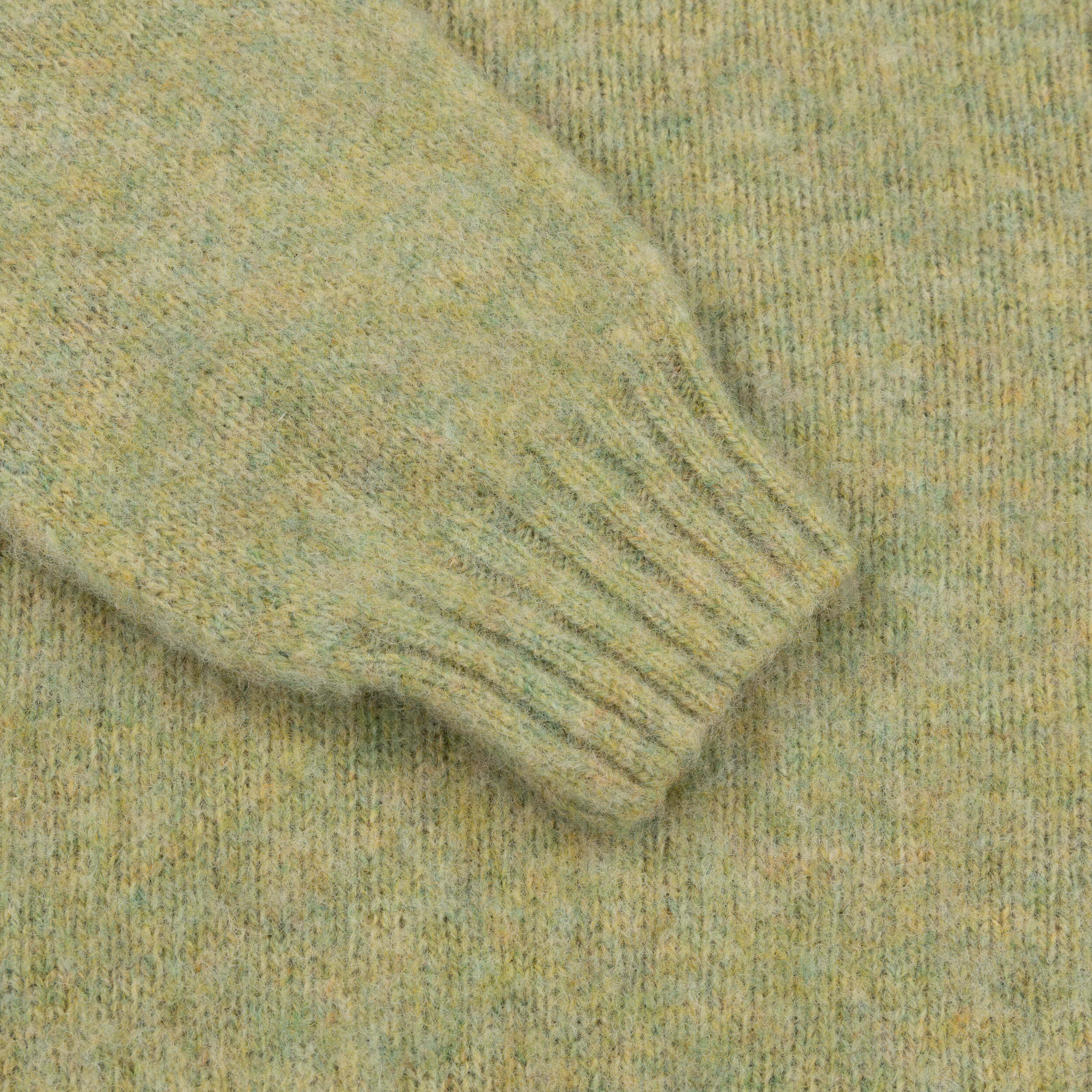 Carrier Company Brushed Shetland Lambswool Jumper in Pistacchio
